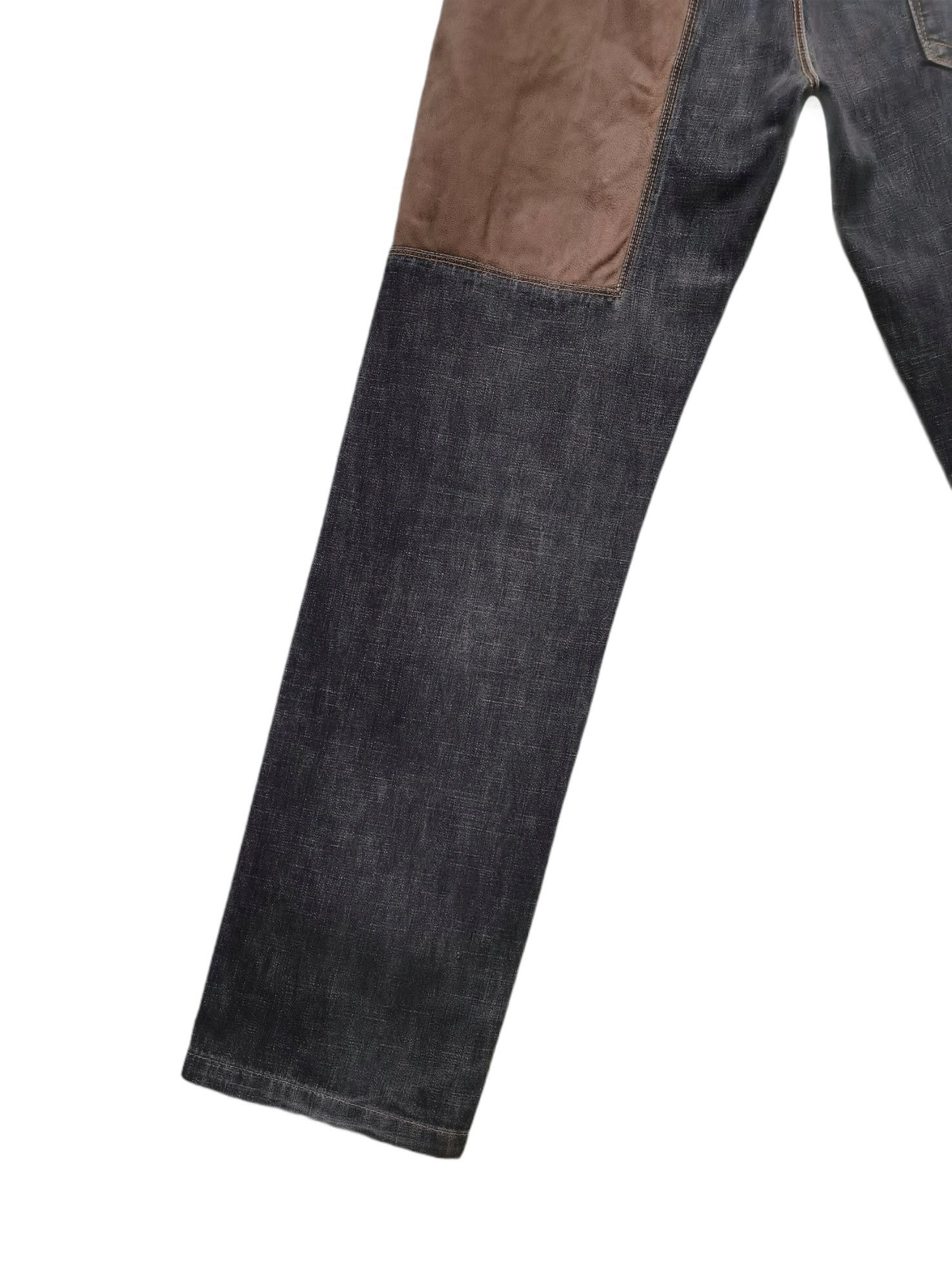 Other 🔥🔥🔥Made in Italy Hybrid Denim Leather Jeans Rare Design Size US 32 / EU 48 - 6 Thumbnail