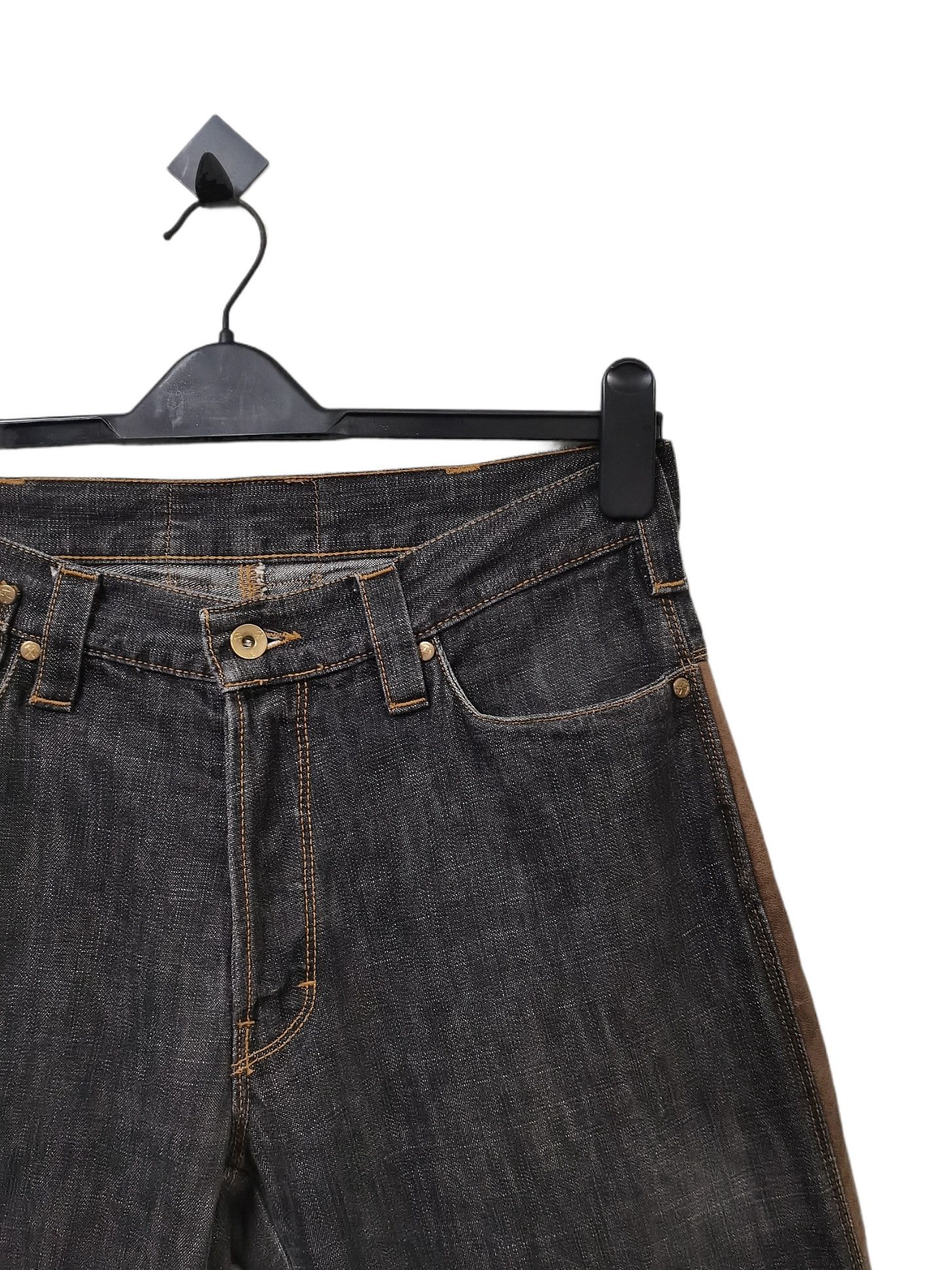 Other 🔥🔥🔥Made in Italy Hybrid Denim Leather Jeans Rare Design Size US 32 / EU 48 - 16 Thumbnail