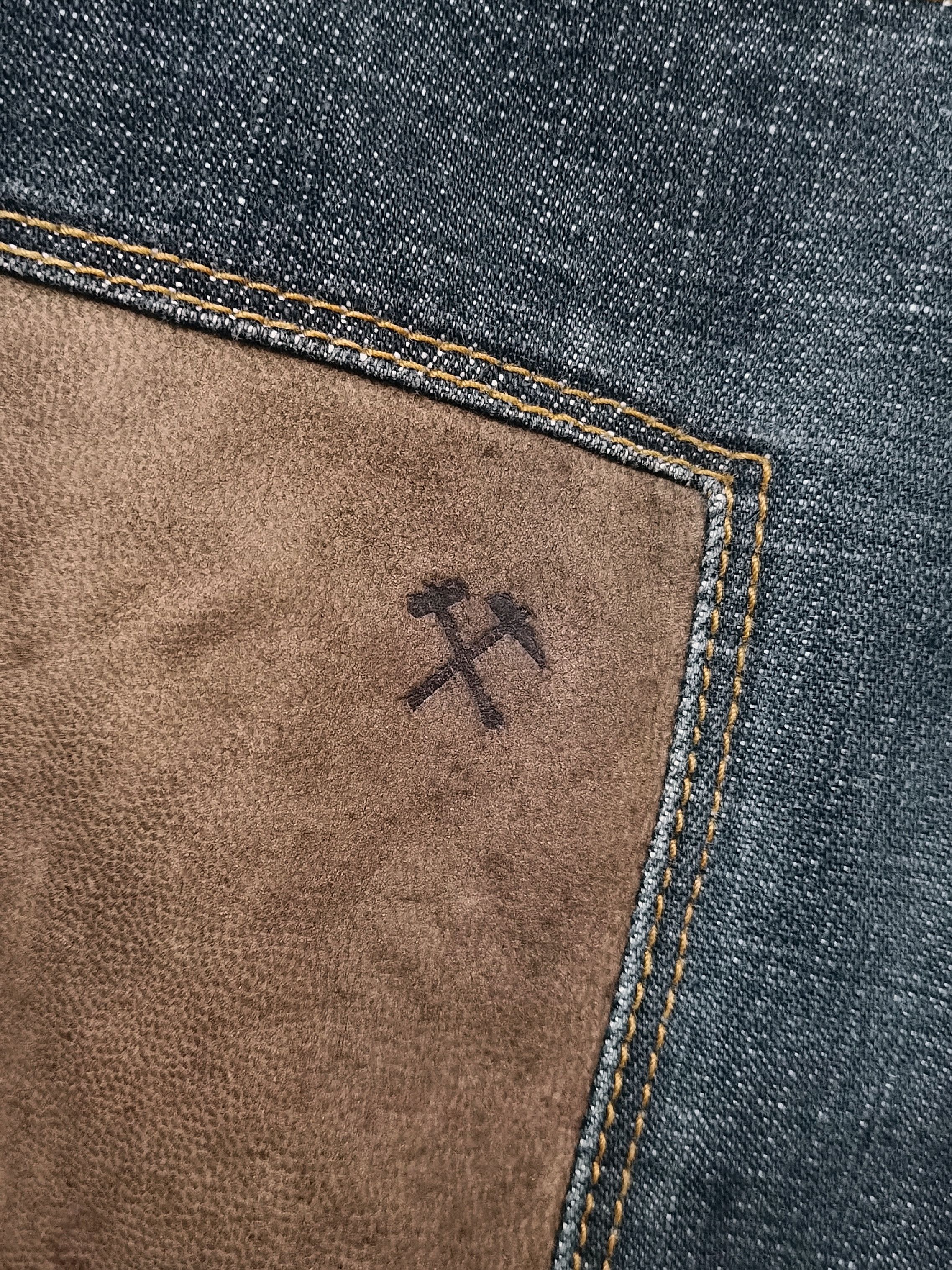 Other 🔥🔥🔥Made in Italy Hybrid Denim Leather Jeans Rare Design Size US 32 / EU 48 - 9 Thumbnail