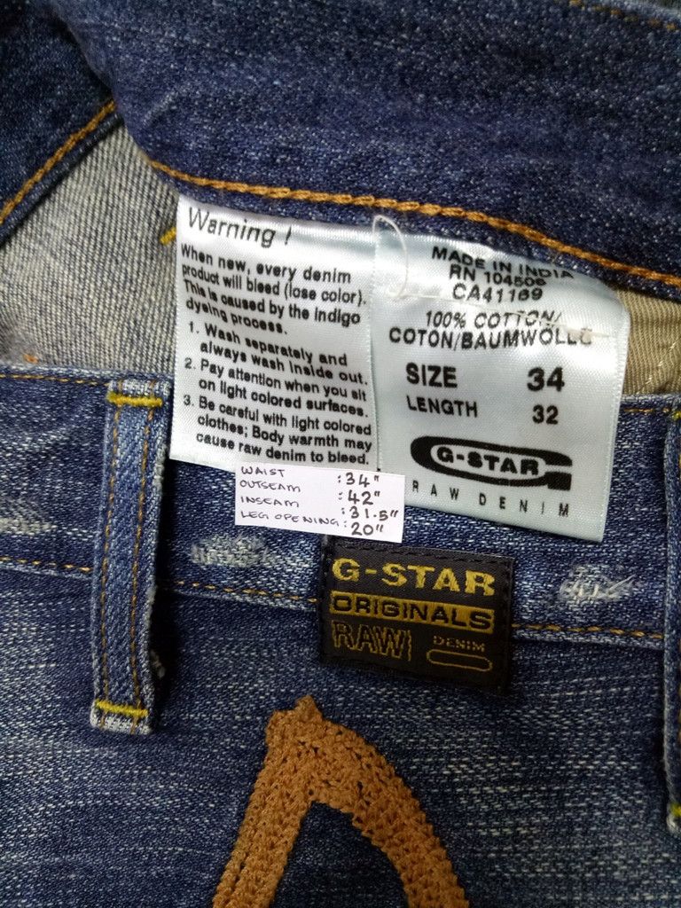 G-Star 🔥🔥🔥G-STAR Original Raw Denim Bikers Design Jeans Size US 34 / EU 50 - 17 Thumbnail