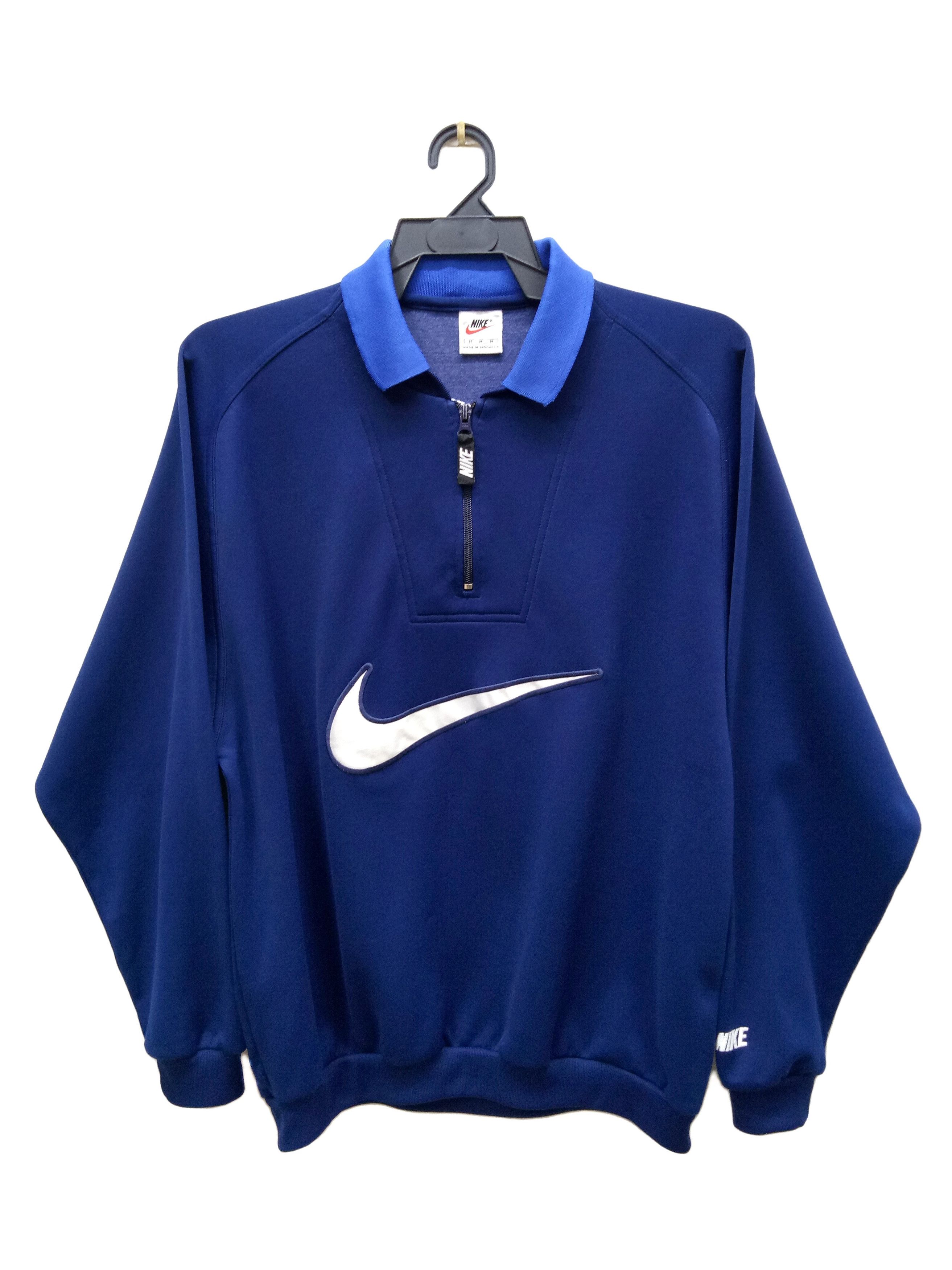 Nike 🔥Vintage Embroidery Nike Big Logo Sweatshirt Top Track Size US M / EU 48-50 / 2 - 5 Thumbnail