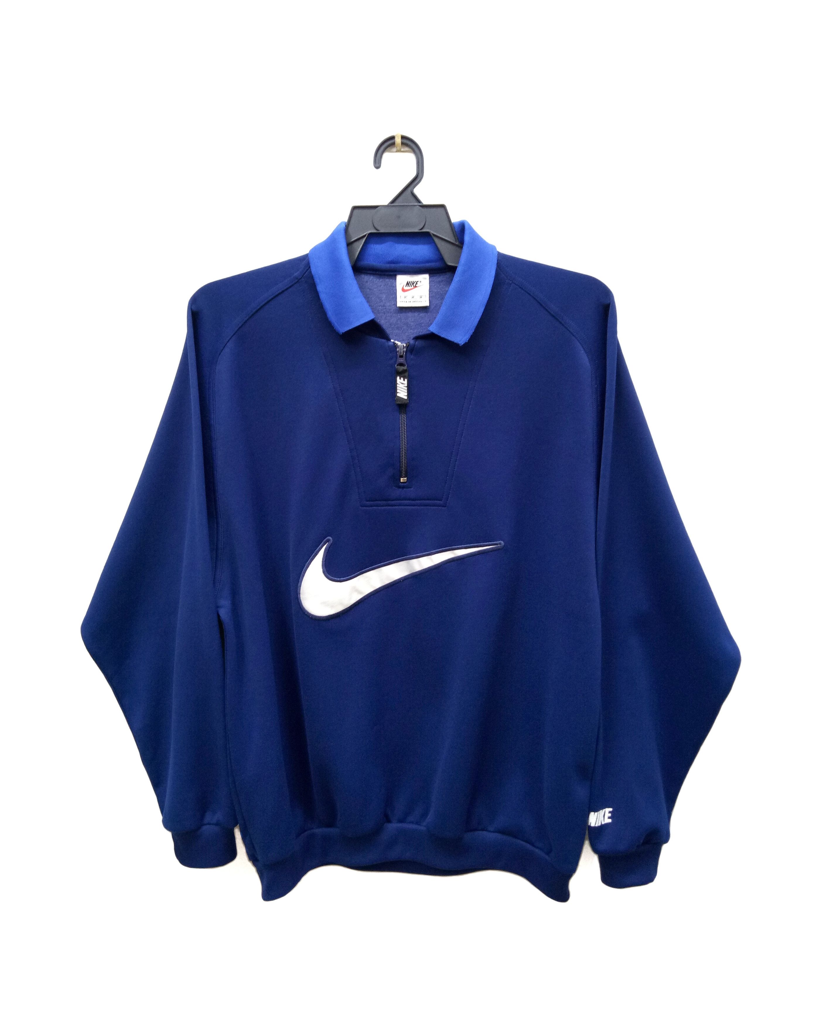 Nike 🔥Vintage Embroidery Nike Big Logo Sweatshirt Top Track Size US M / EU 48-50 / 2 - 1 Thumbnail