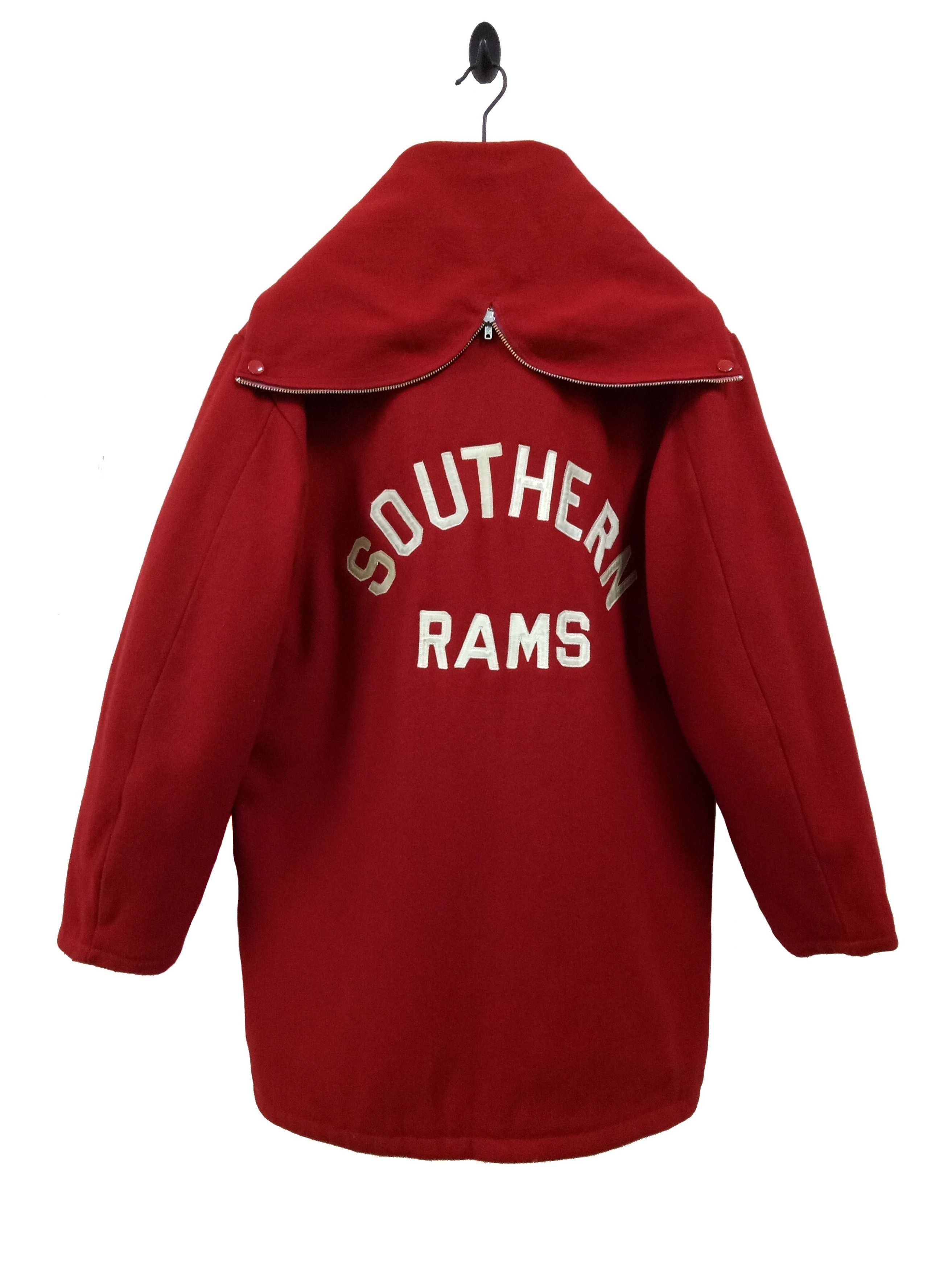 image of Sporting Goods x Union Made VTG Union Made Empire New York Wool Jacket Hoodie in Red/White (Size XL