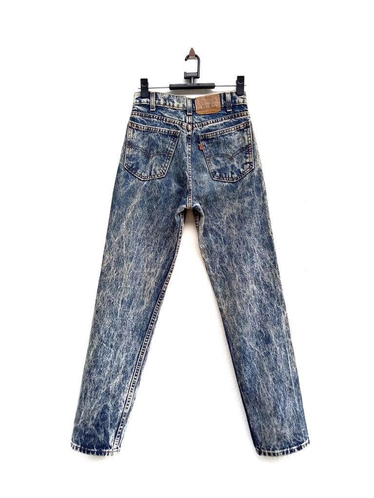 image of Vintage Levis Orange Tab Acid Wash Distressed Denim in Blue Distressed, Men's (Size 27)
