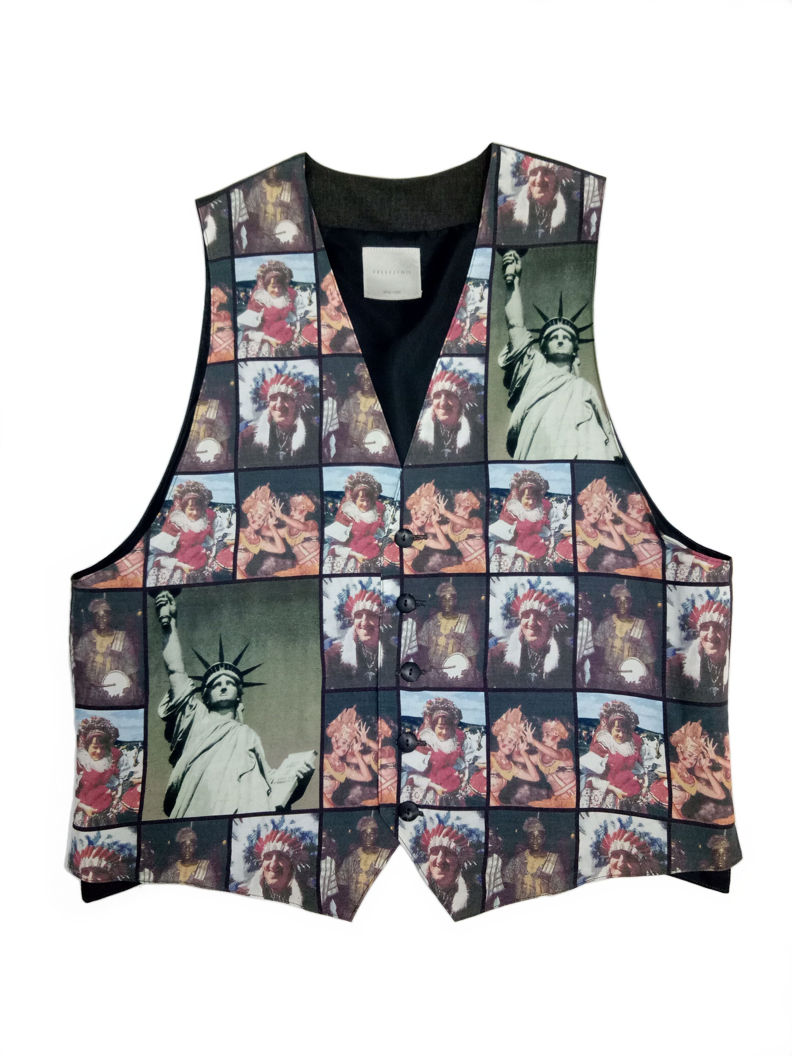 Other 🔥🔥🔥Felissimo New York Pop Art World Culture Rayon Vest Size US M / EU 48-50 / 2 - 1 Thumbnail