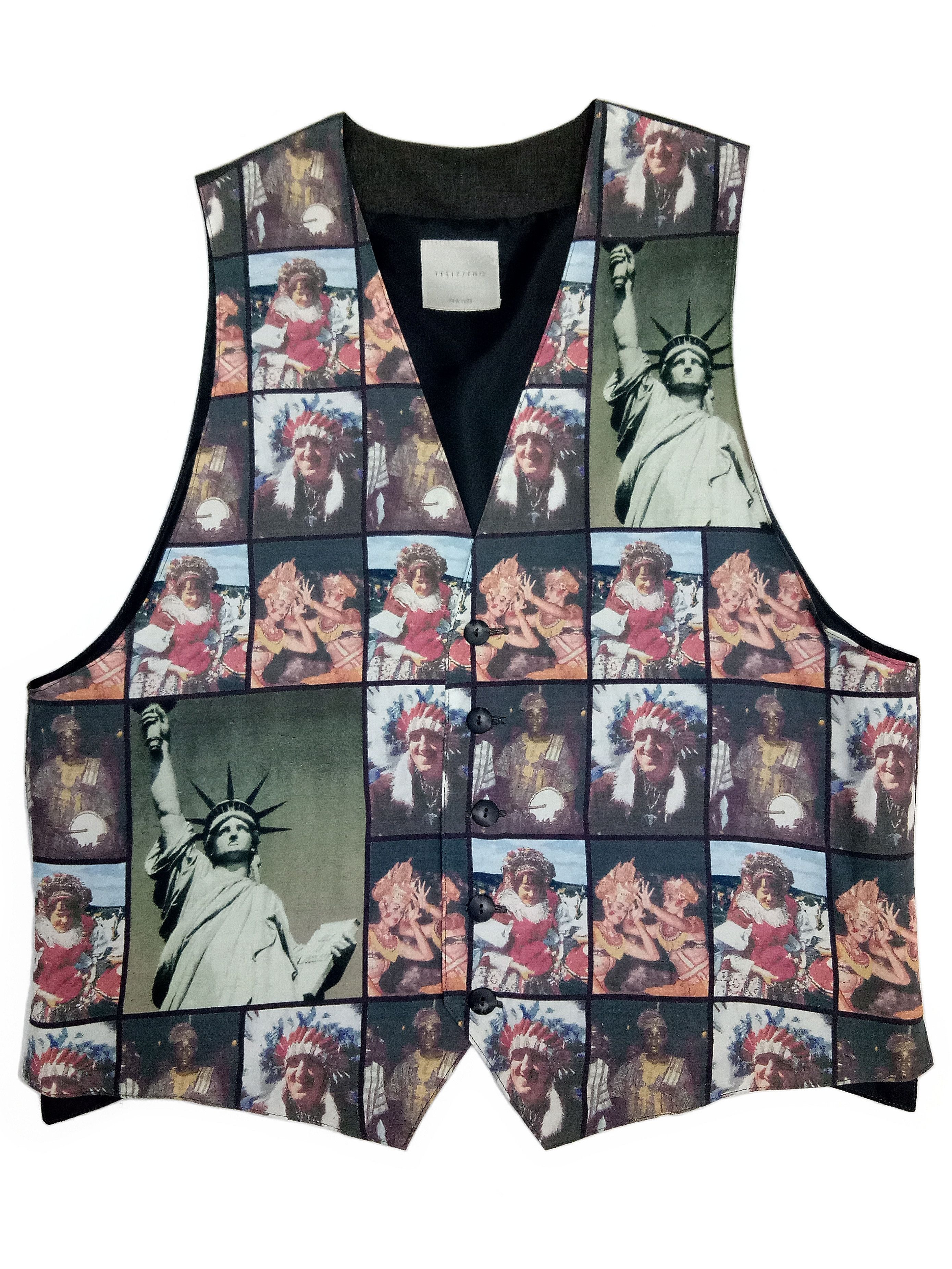 Other 🔥🔥🔥Felissimo New York Pop Art World Culture Rayon Vest Size US M / EU 48-50 / 2 - 7 Thumbnail