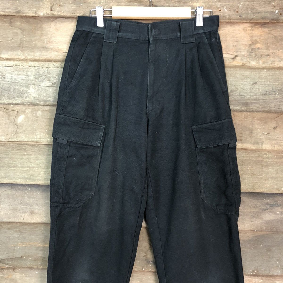 Japanese Brand DLL A Head Worker Black MUltipocket Cargo Pants #c694 Size US 28 / EU 44 - 2 Thumbnail
