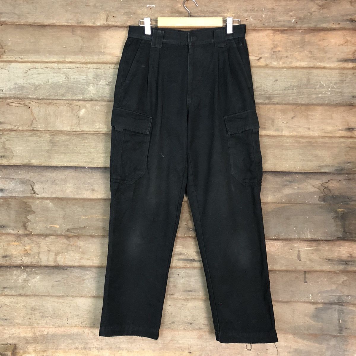 DLL A Head Worker Black MUltipocket Cargo Pants #c694