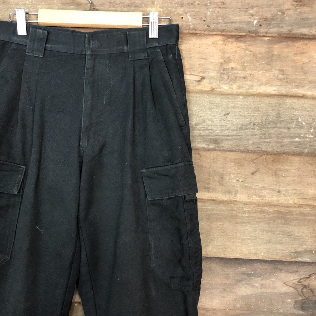 Japanese Brand DLL A Head Worker Black MUltipocket Cargo Pants #c694 Size US 28 / EU 44 - 4 Thumbnail