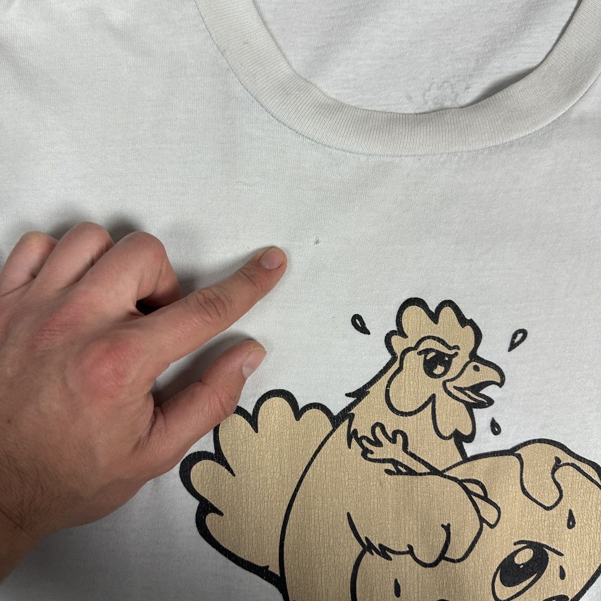 Vintage Vintage 90s Who Came First Humor Sex tee Chicken Egg Y2K Og Size US M / EU 48-50 / 2 - 8 Thumbnail