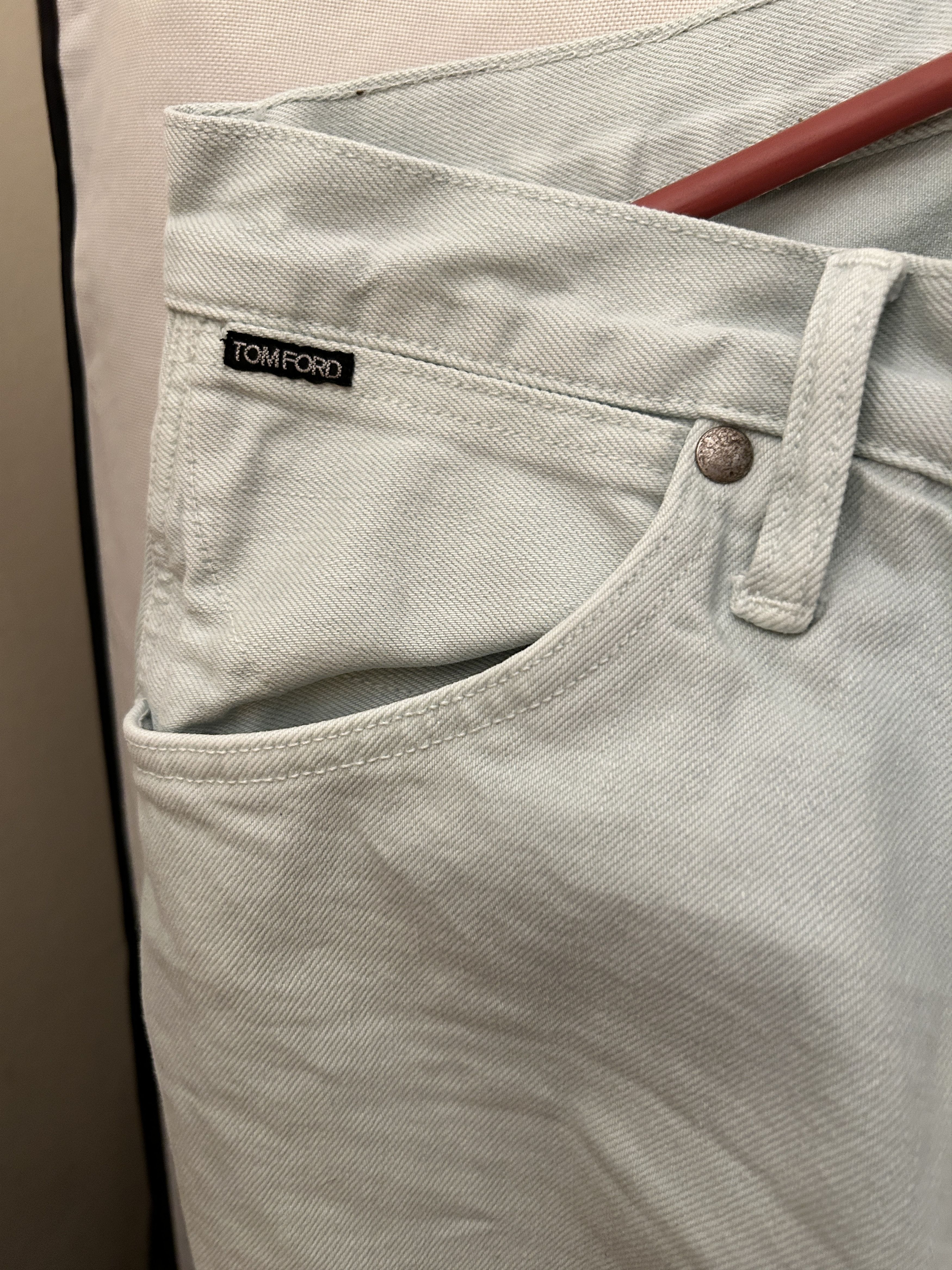 Tom Ford Tom Ford BWJ32 TAPERED GREEN BLUE SELVEDGE Size US 32 / EU 48 - 4 Thumbnail
