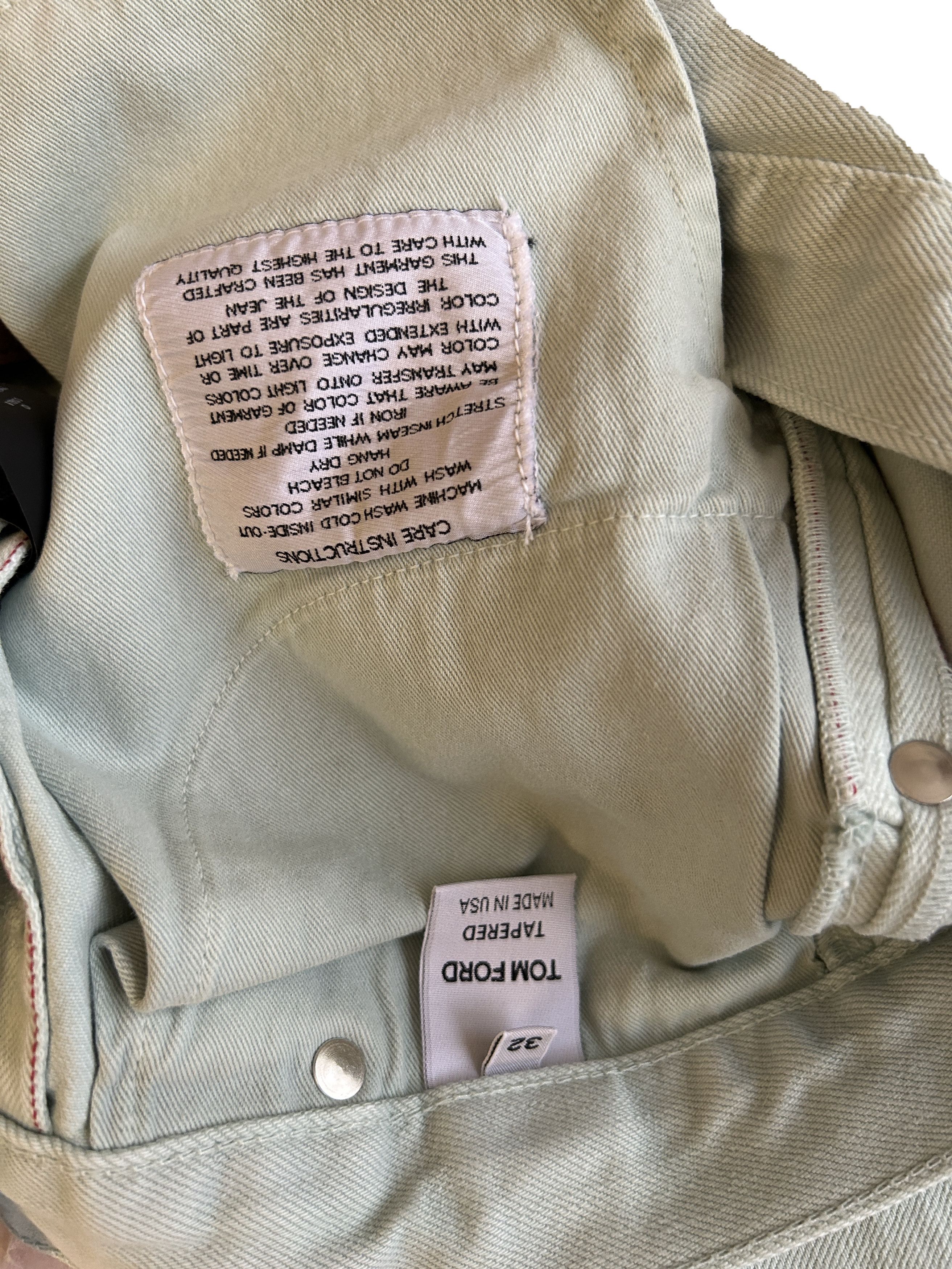 Tom Ford Tom Ford BWJ32 TAPERED GREEN BLUE SELVEDGE Size US 32 / EU 48 - 12 Thumbnail