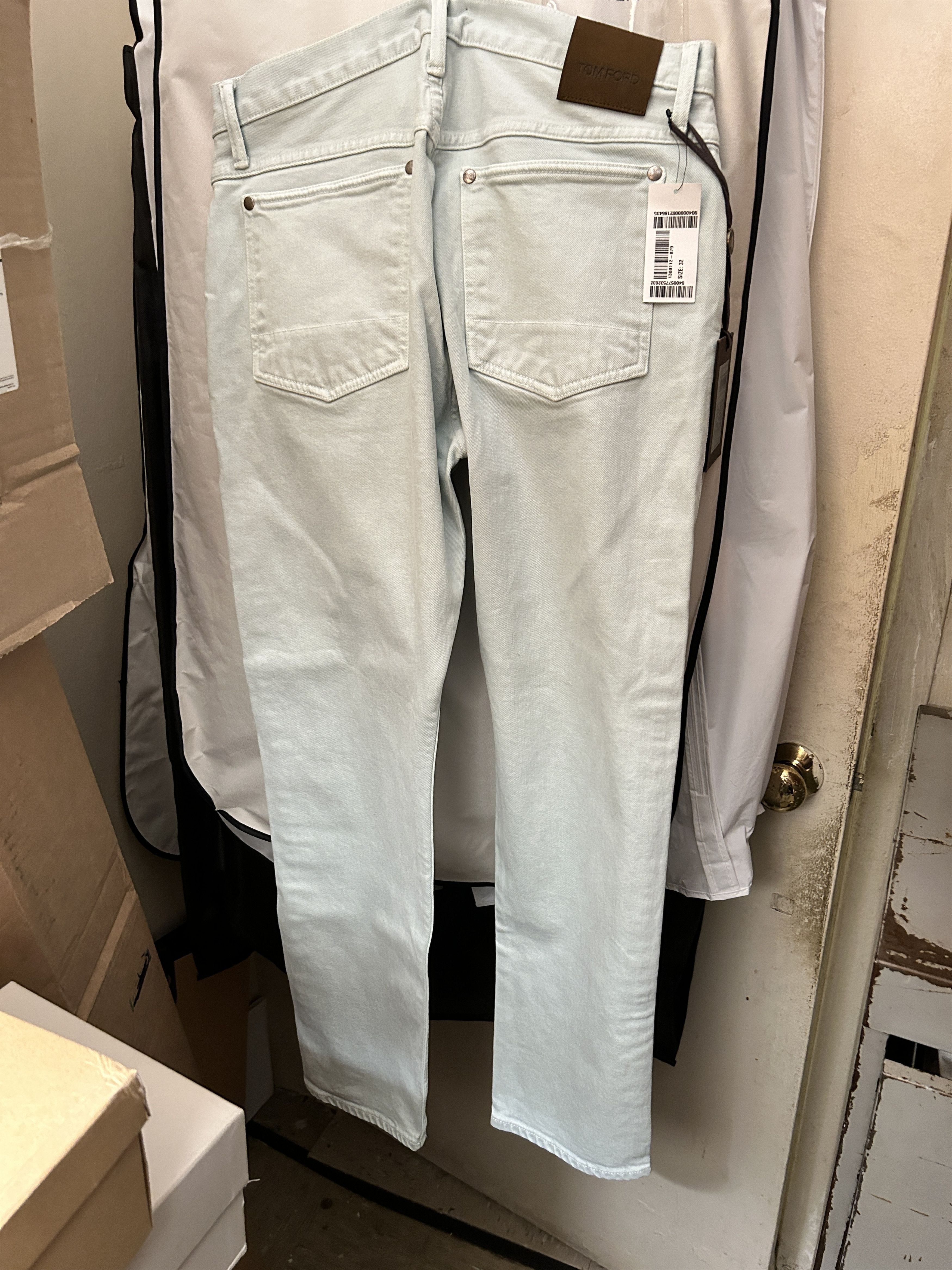 Tom Ford Tom Ford BWJ32 TAPERED GREEN BLUE SELVEDGE Size US 32 / EU 48 - 9 Thumbnail