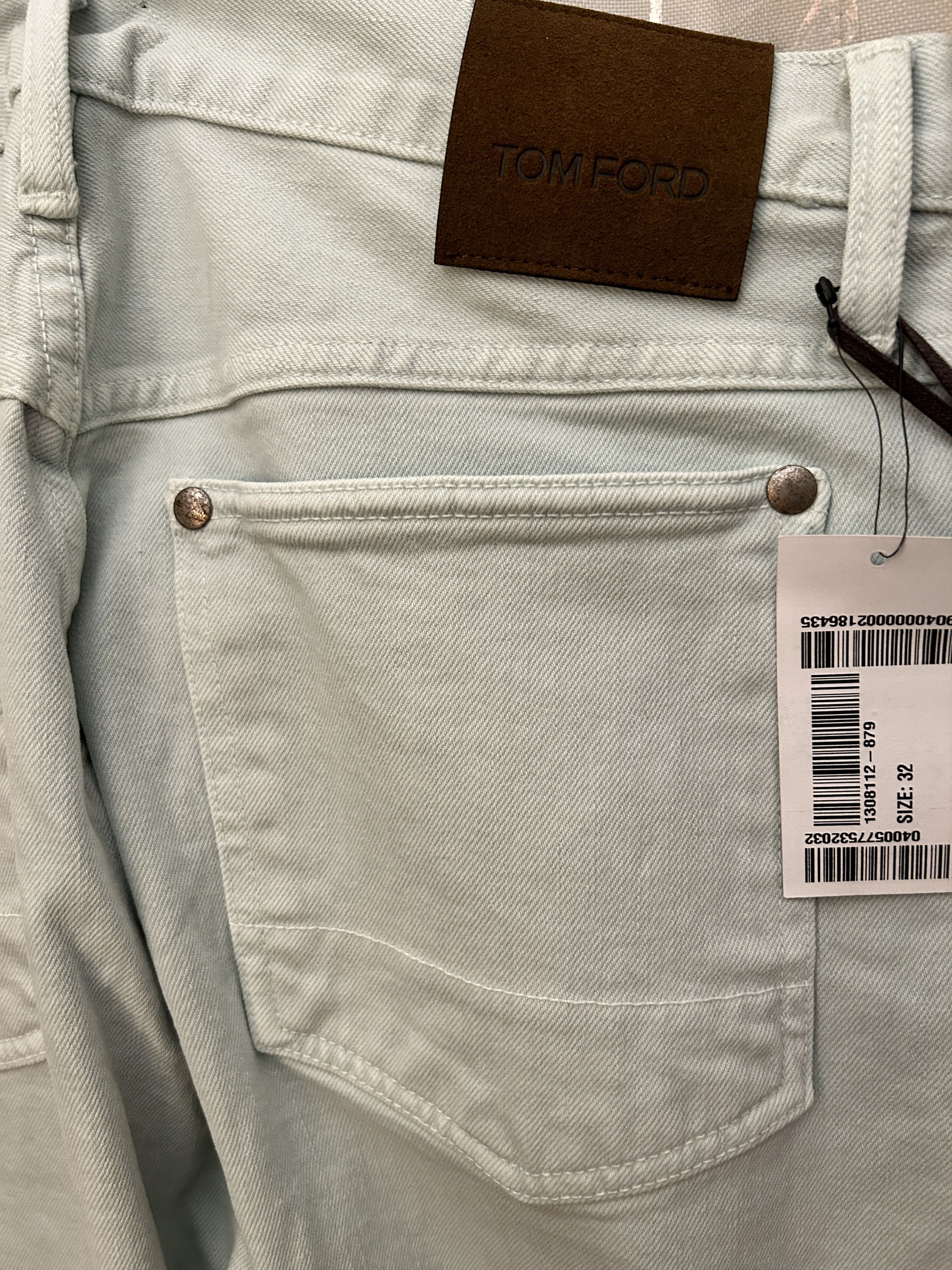 Tom Ford Tom Ford BWJ32 TAPERED GREEN BLUE SELVEDGE Size US 32 / EU 48 - 8 Thumbnail