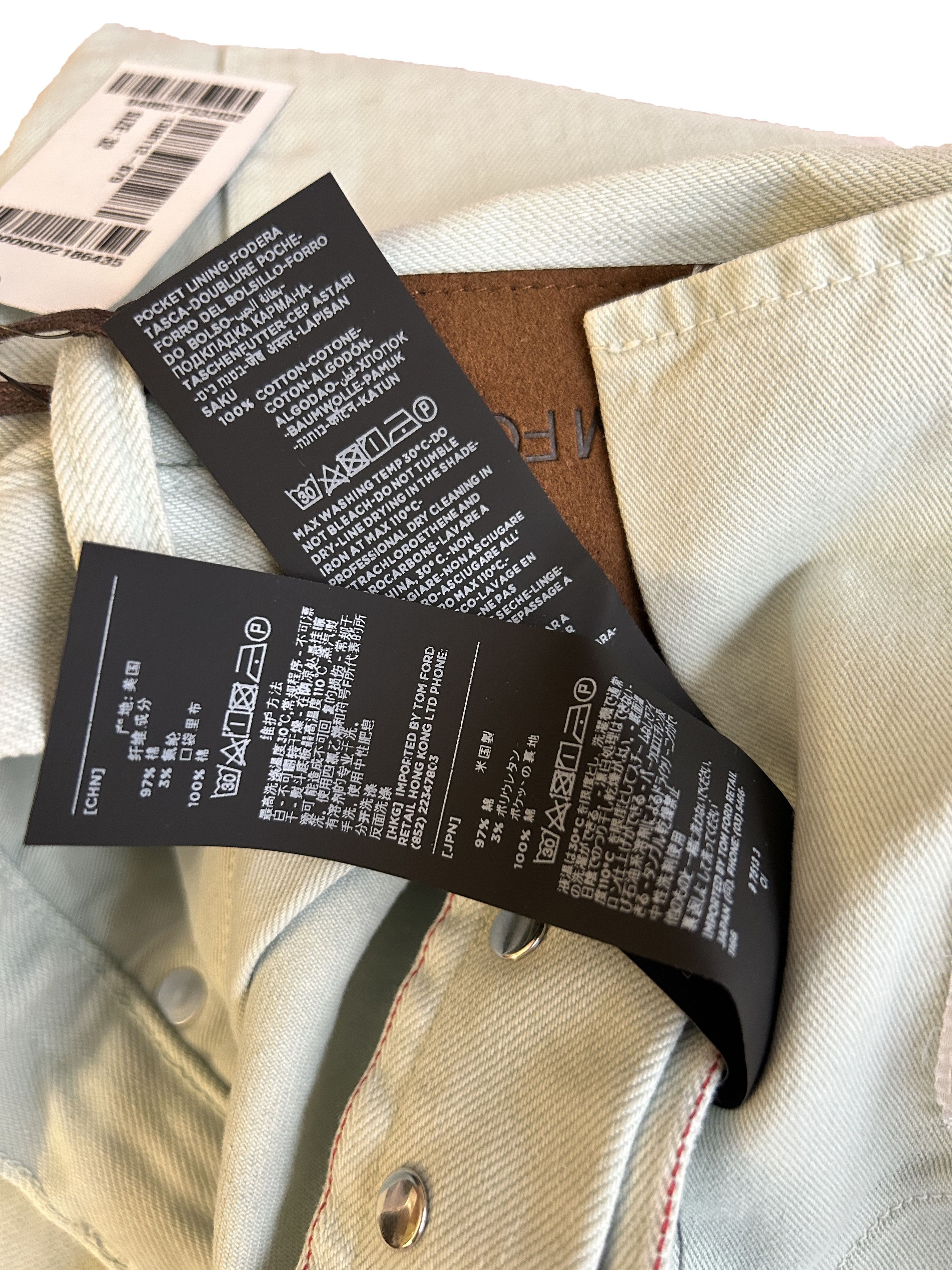 Tom Ford Tom Ford BWJ32 TAPERED GREEN BLUE SELVEDGE Size US 32 / EU 48 - 11 Thumbnail