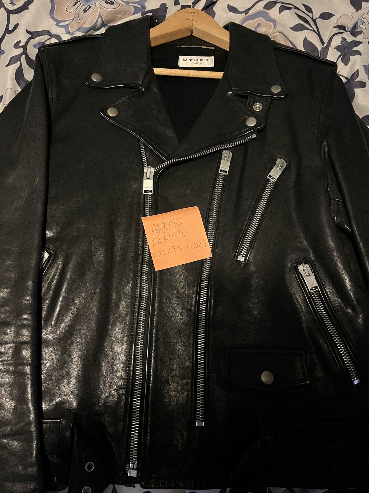 Saint Laurent Paris FW13 Oiled Calf L17 Sz 52 Size US L / EU 52-54 / 3 - 7 Thumbnail