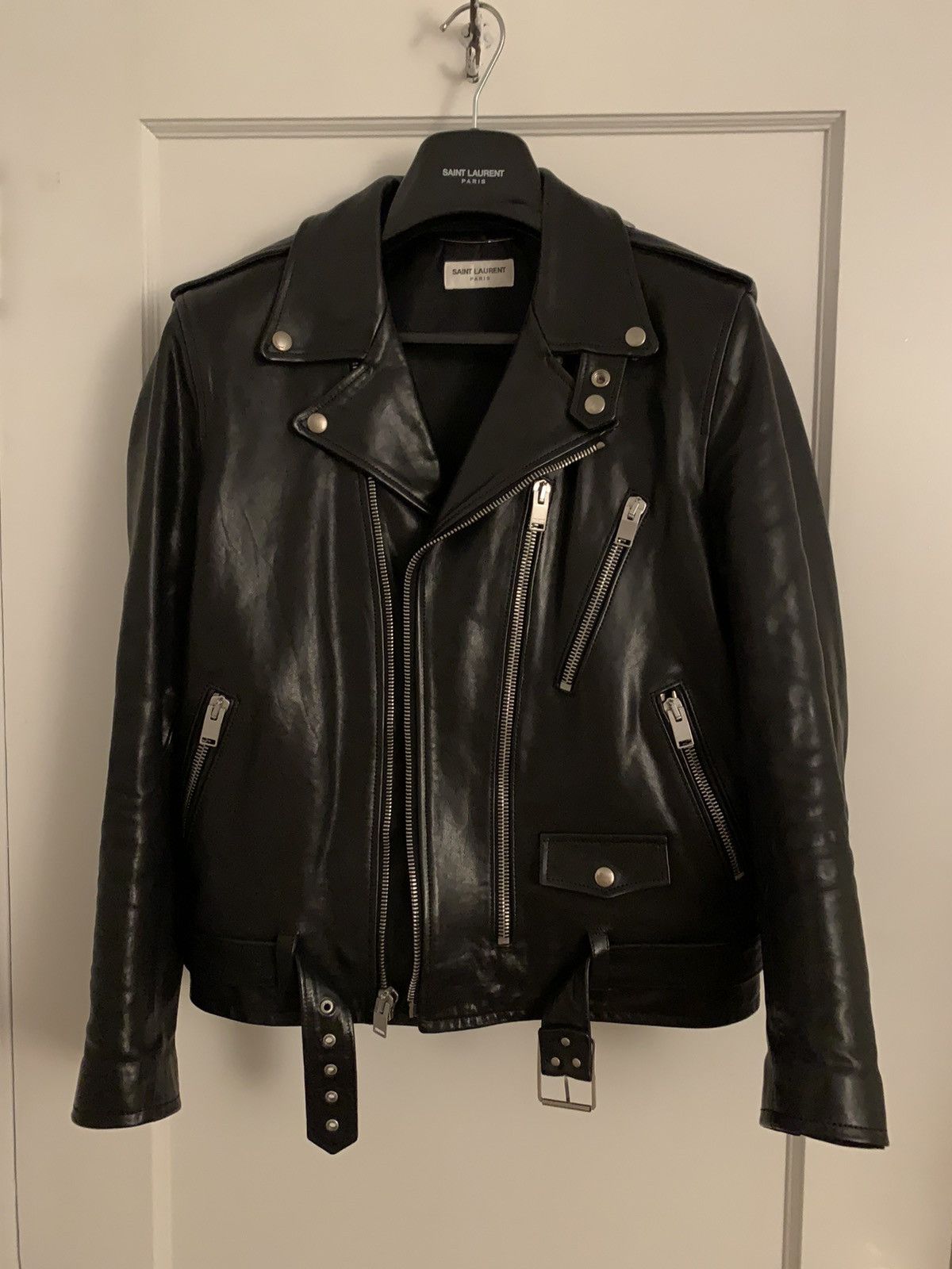 Saint Laurent Paris FW13 Oiled Calf L17 Sz 52 Size US L / EU 52-54 / 3 - 1 Thumbnail