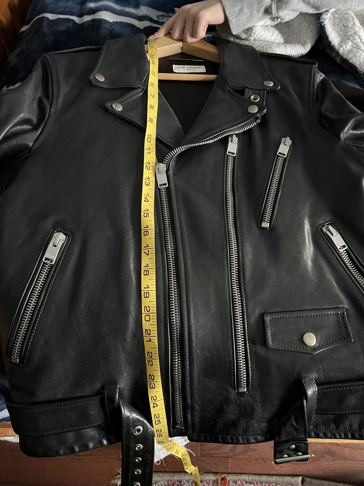 Saint Laurent Paris FW13 Oiled Calf L17 Sz 52 Size US L / EU 52-54 / 3 - 10 Thumbnail