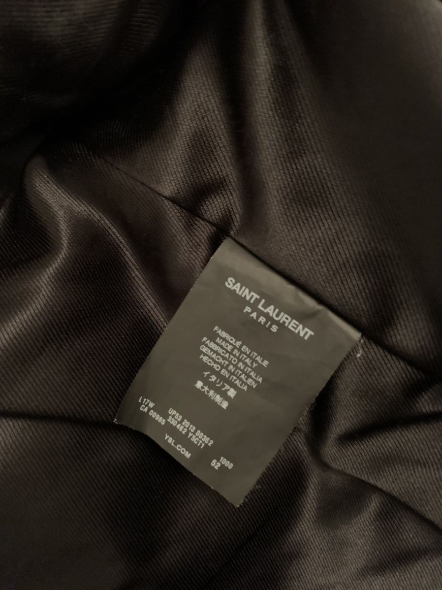 Saint Laurent Paris FW13 Oiled Calf L17 Sz 52 Size US L / EU 52-54 / 3 - 3 Thumbnail