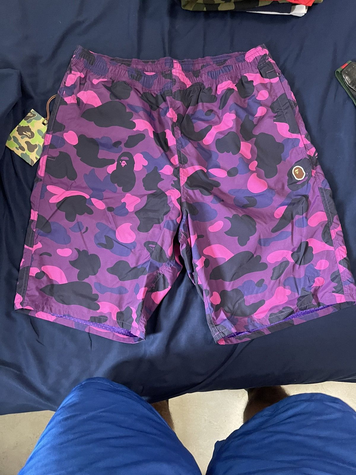 Bape ABC Camo Beach Shorts | Grailed