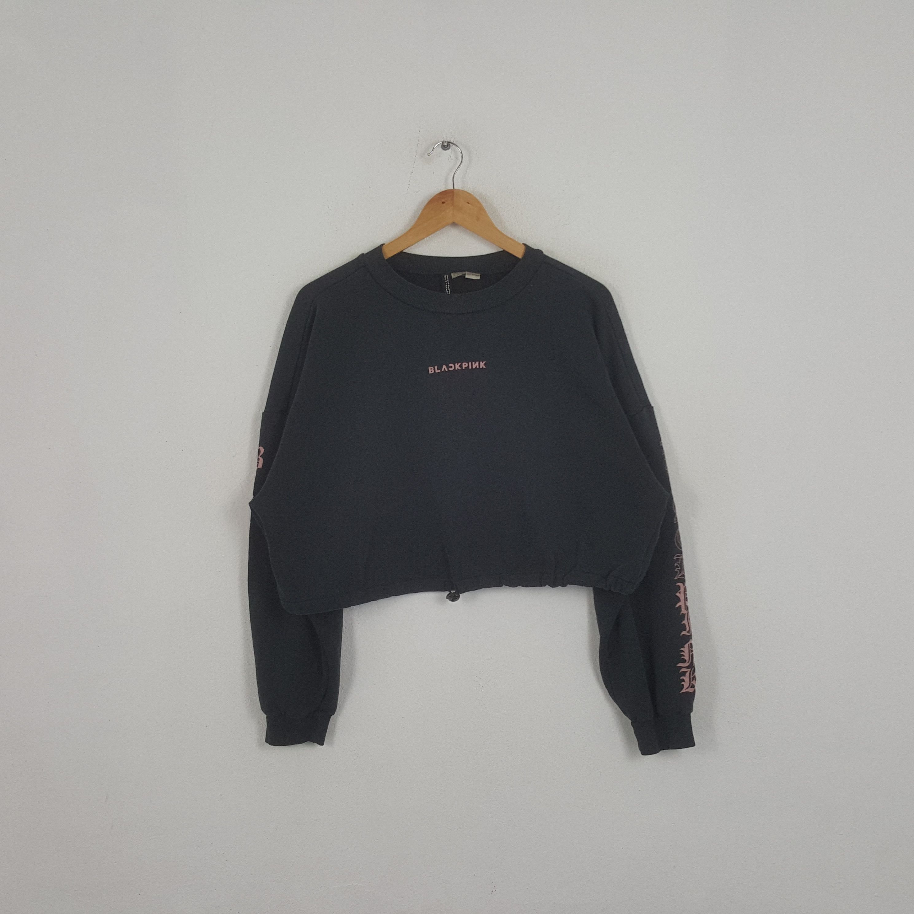 Vintage Blackpink Korean Group Band Crop Sweatshirt