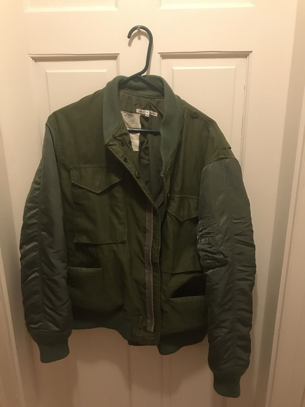 Pre-owned Needles M65 Bomber Rebuild In Green