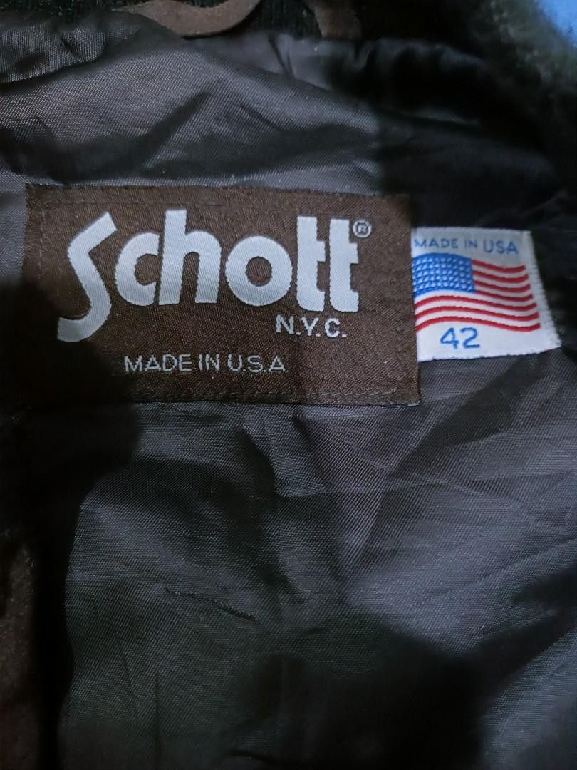 Schott 🔥 Vintage Schott NYC Suede Leather Bomber – Made in USA Size US L / EU 52-54 / 3 - 6 Thumbnail