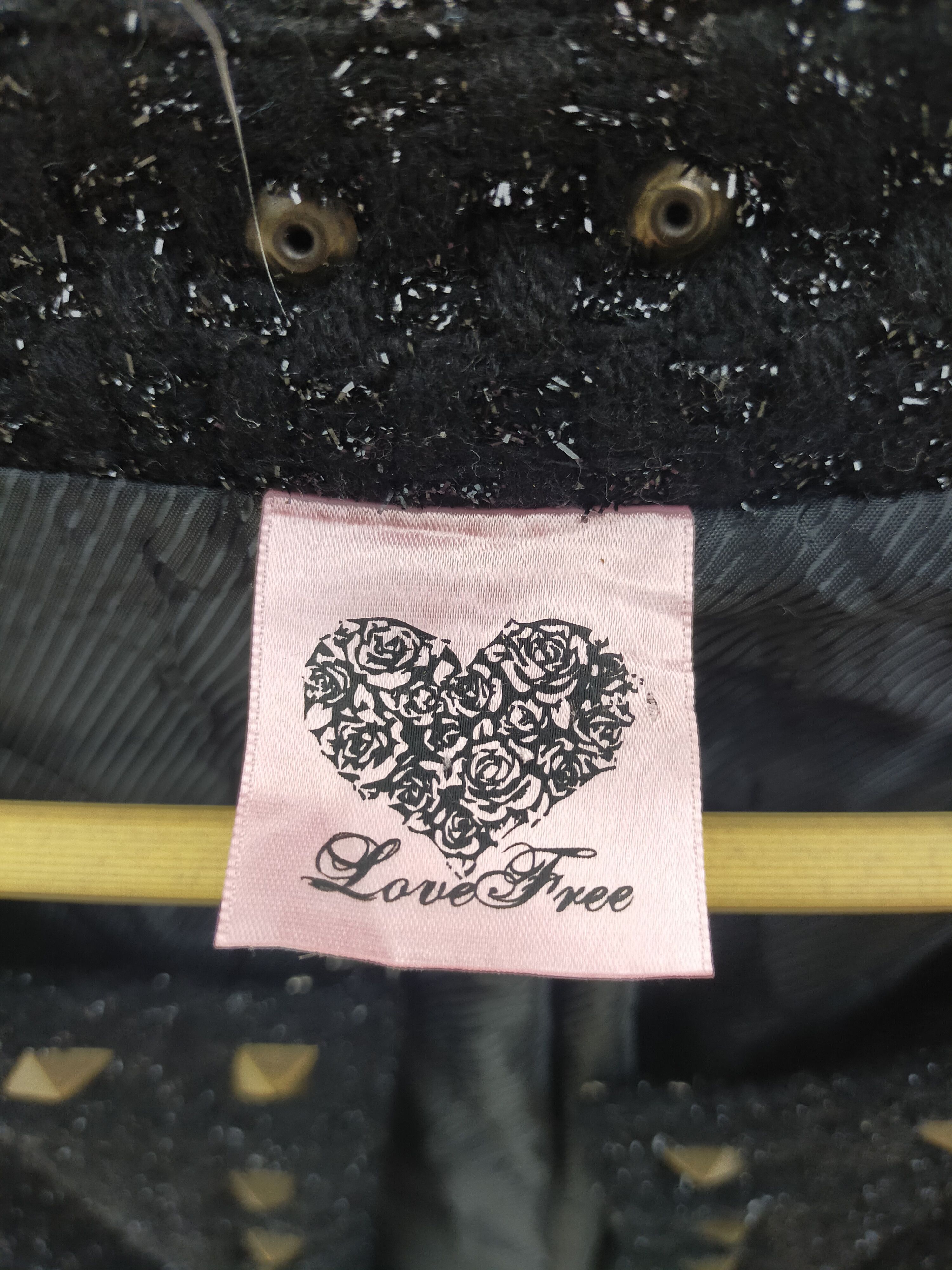 Japanese Brand × Vintage Love Free Spike Long Coat Punk Style Size US M / EU 48-50 / 2 - 5 Thumbnail
