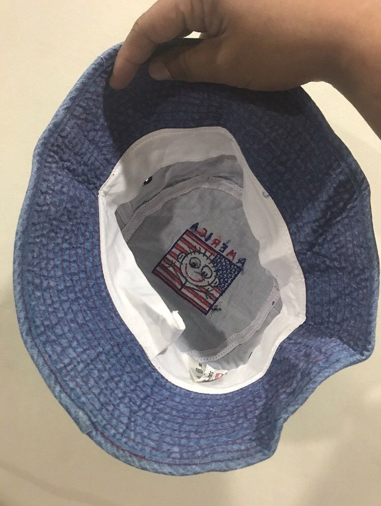Designer × Other 90's Danny First USA Artwork Denim Bucket Hat Size ONE SIZE - 5 Thumbnail