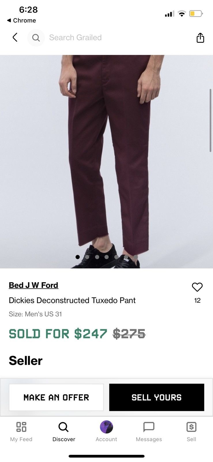 Bed j.w. Ford Dickies Deconstructed Tuxedo Pant Size US 34 / EU 50 - 13 Thumbnail