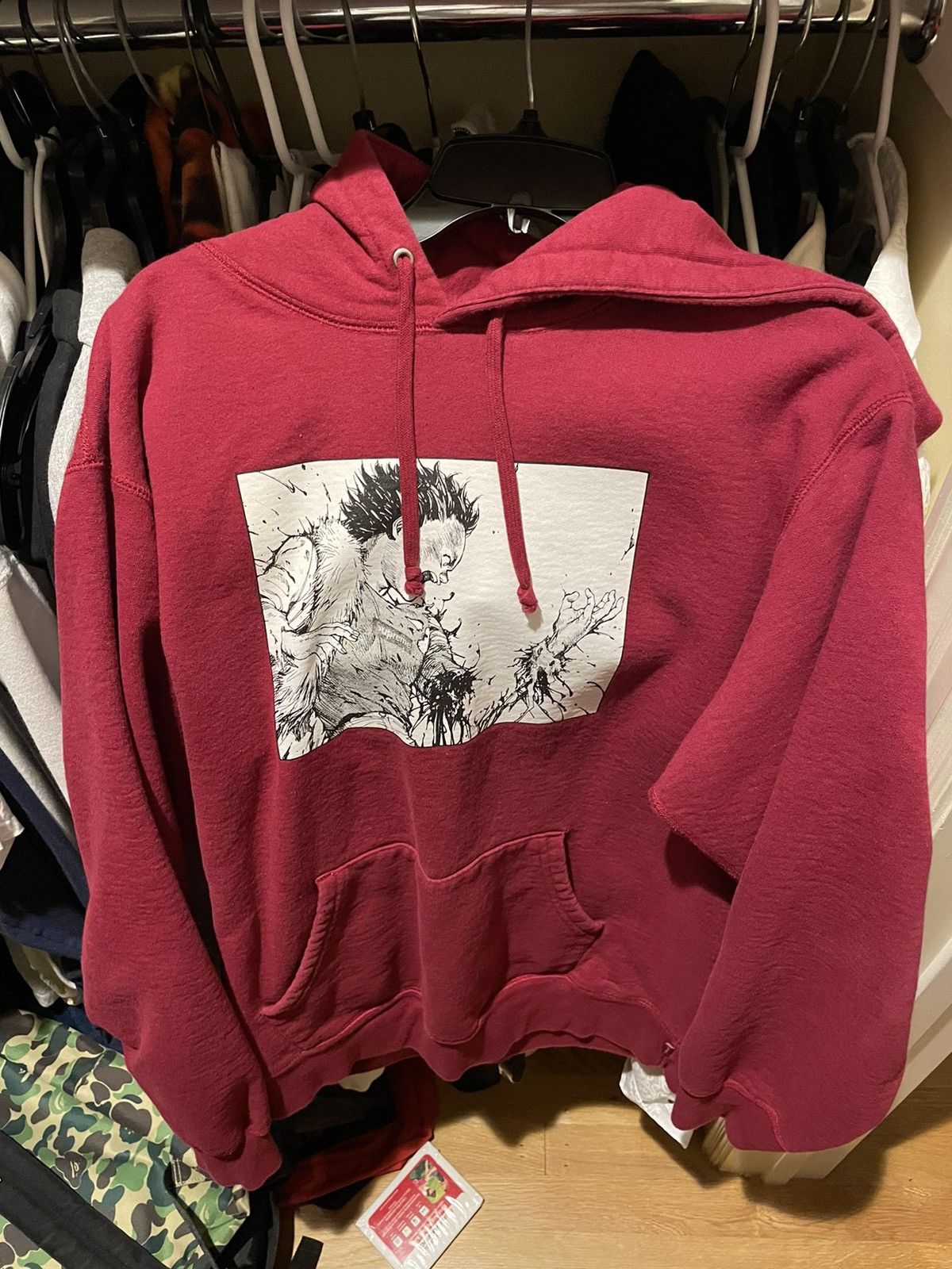 image of Supreme Akira Arm Hoodie in Red, Men's (Size Large)