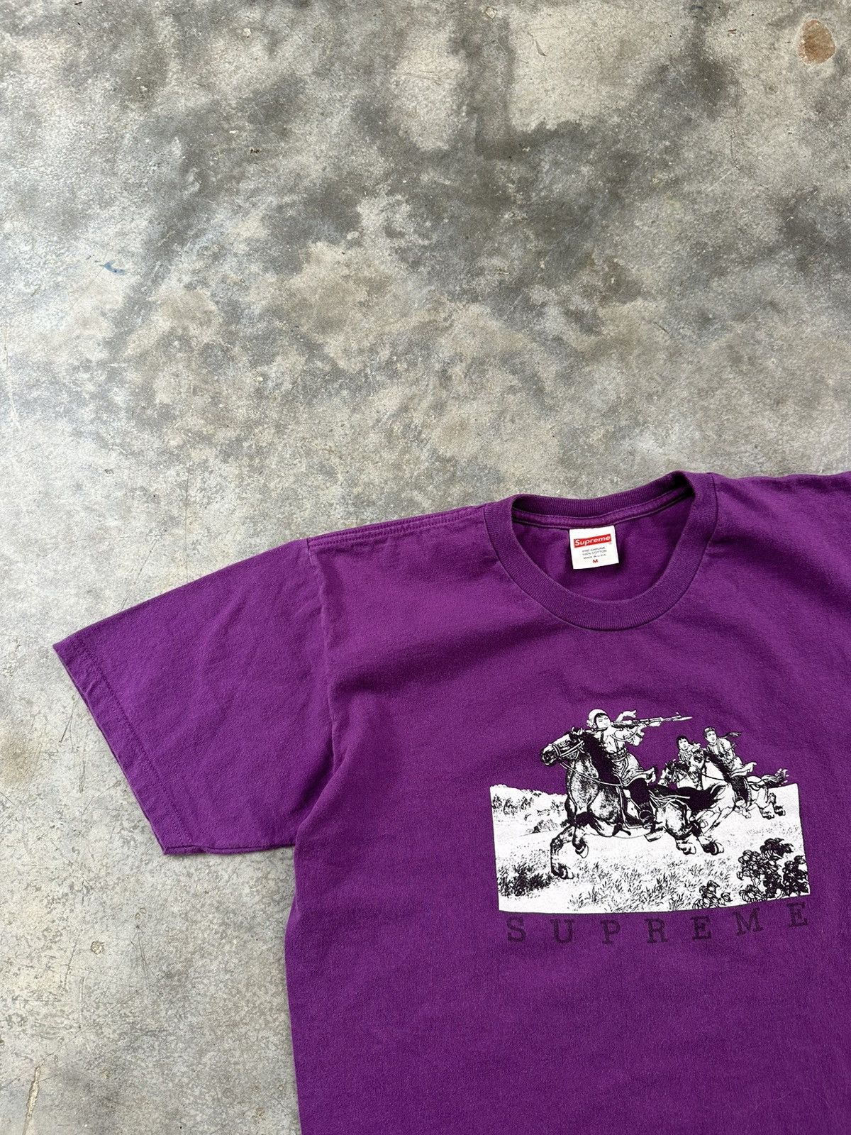 Supreme Supreme Riders Horses Tee Codeine Purple SS19 Spring Summer Size US M / EU 48-50 / 2 - 2 Thumbnail