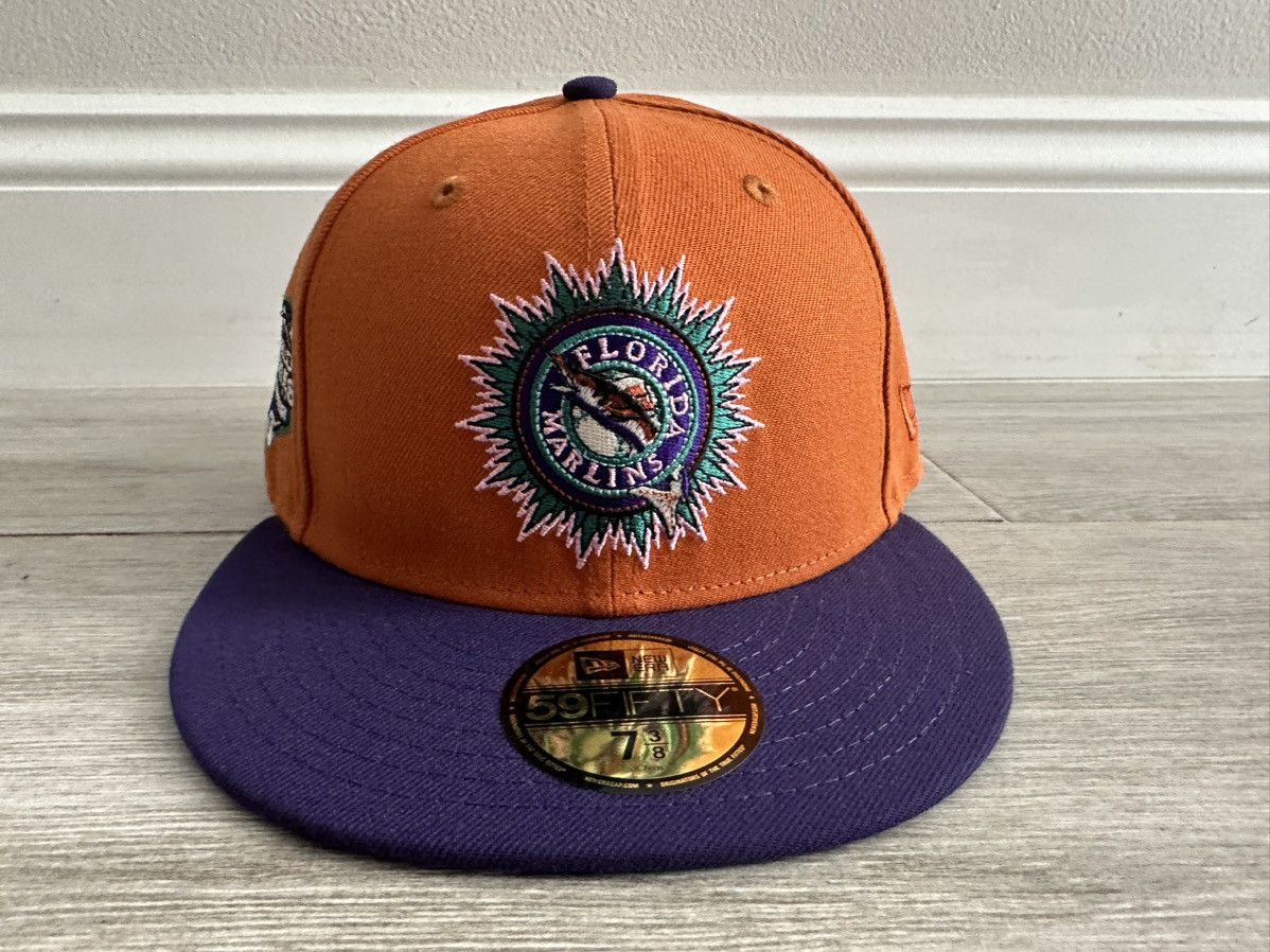 Miami Marlins Hat Club New Era Cactus Fruit Fitted Sz 7 3/8