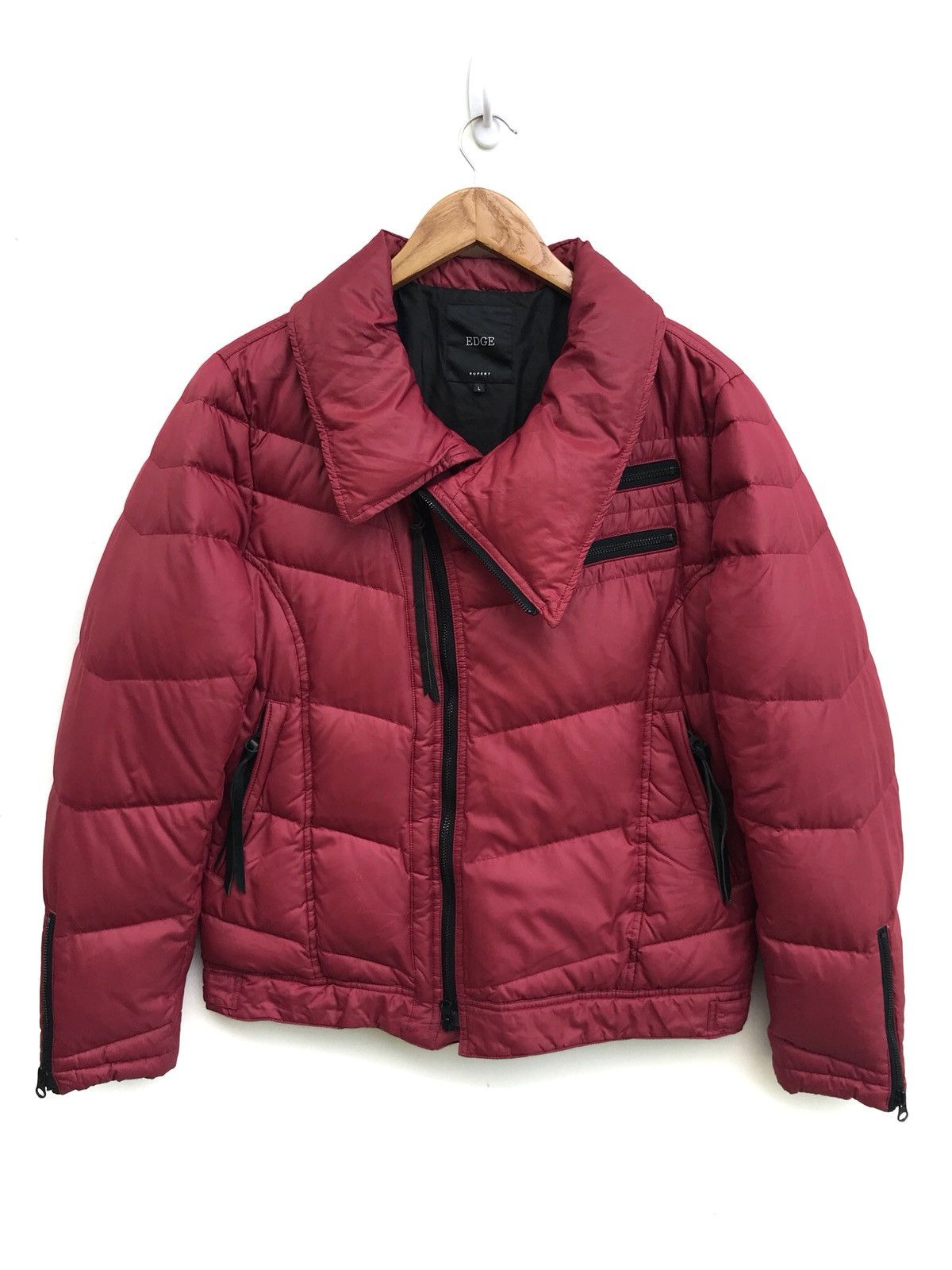 EDGE RUPERT バーガンディ ジャケット Vintage Edge Rupert Japan Leather Kinky Red Jacket Medium