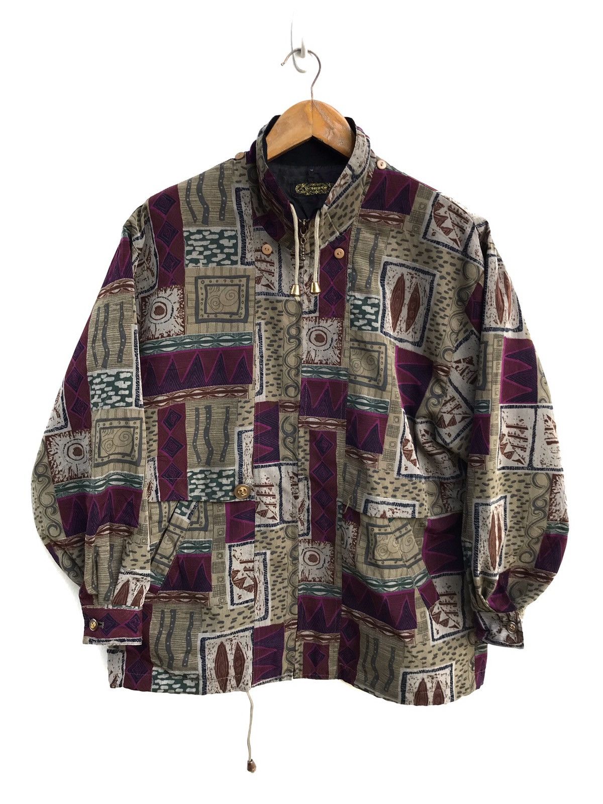 Japanese Brand Ocherk Multicolour Bomber Jacket