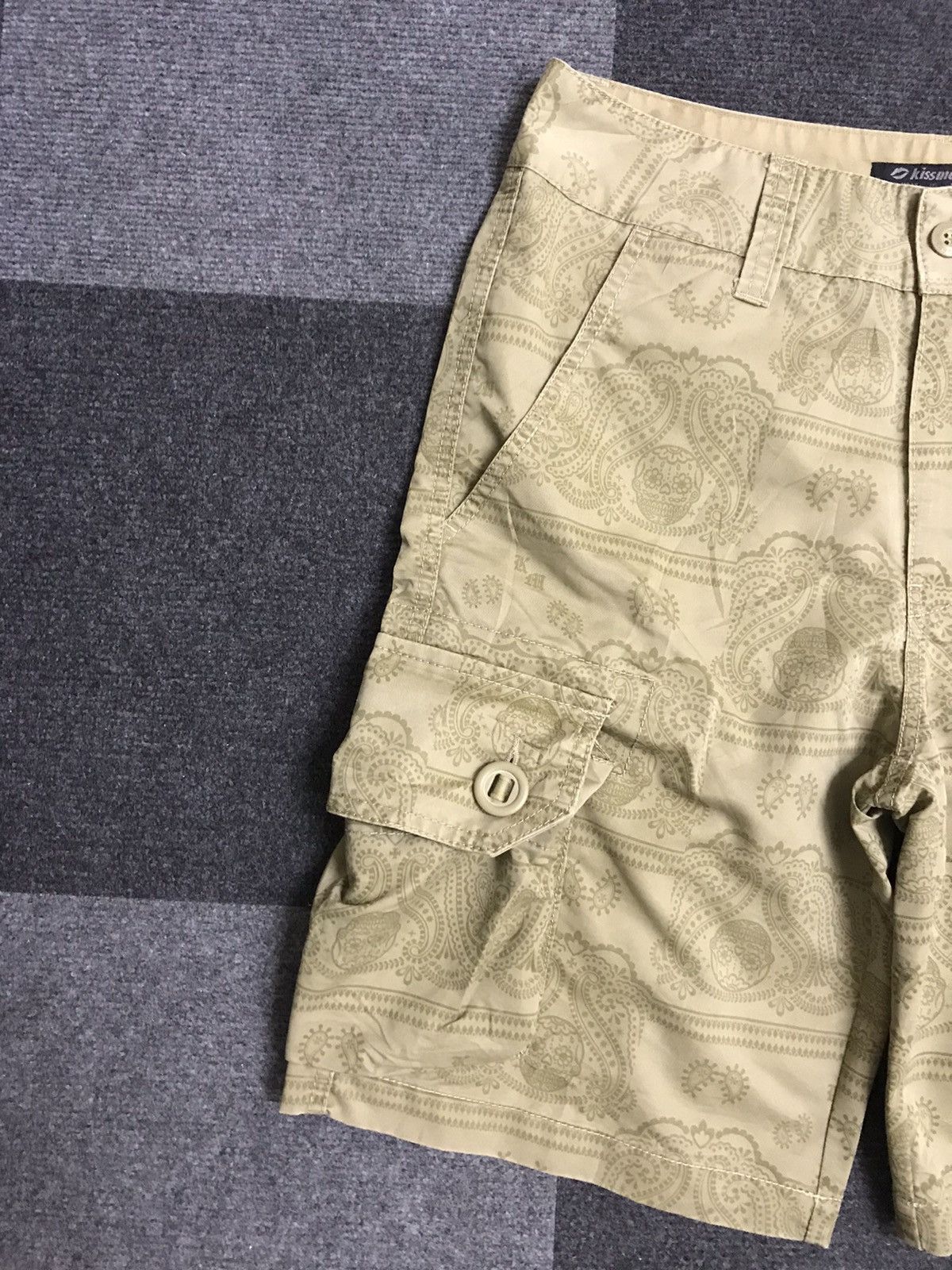 Japanese Brand kissmark Japan Paisley Short Cargo Pant Size US 31 - 3 Thumbnail