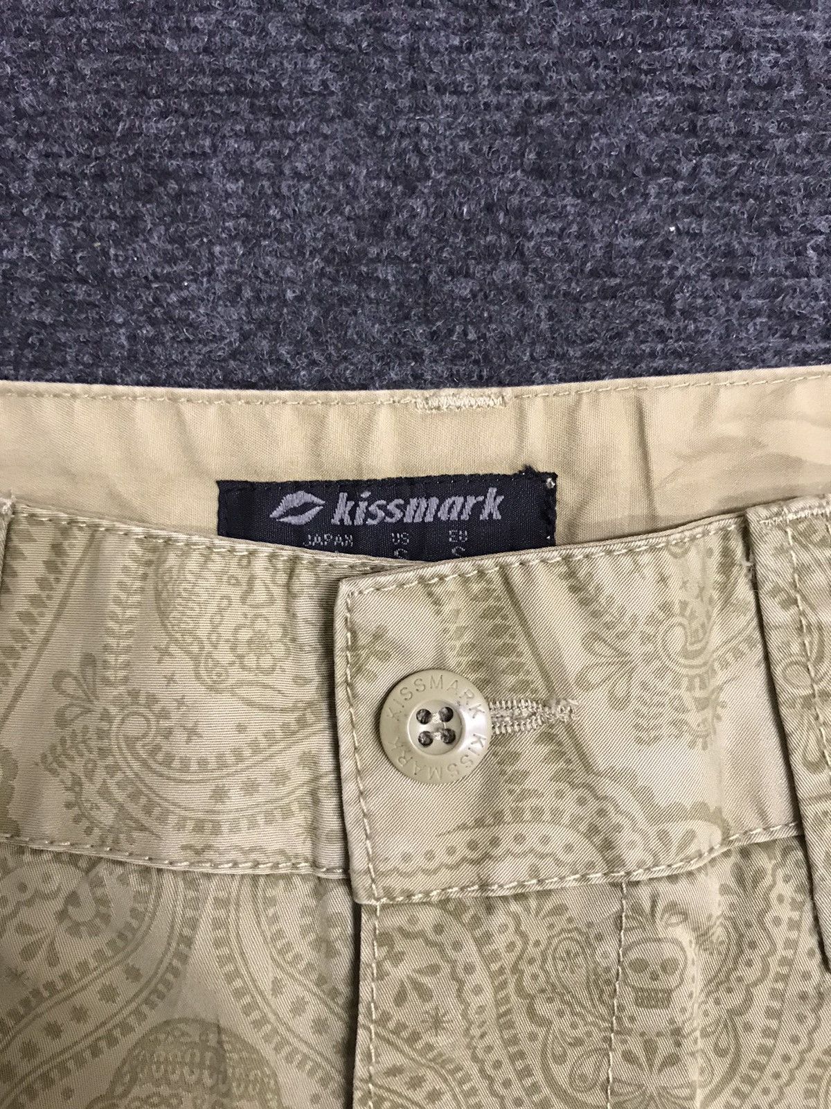 Japanese Brand kissmark Japan Paisley Short Cargo Pant Size US 31 - 4 Thumbnail