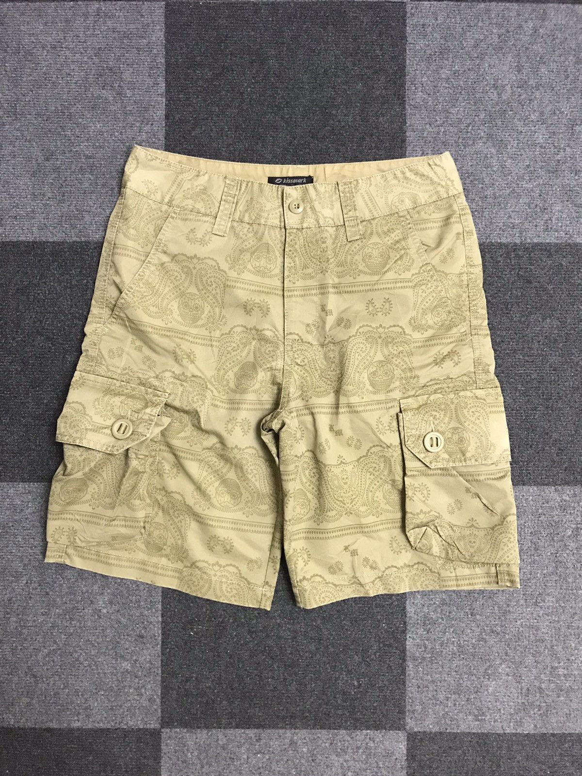Japanese Brand kissmark Japan Paisley Short Cargo Pant Size US 31 - 1 Thumbnail