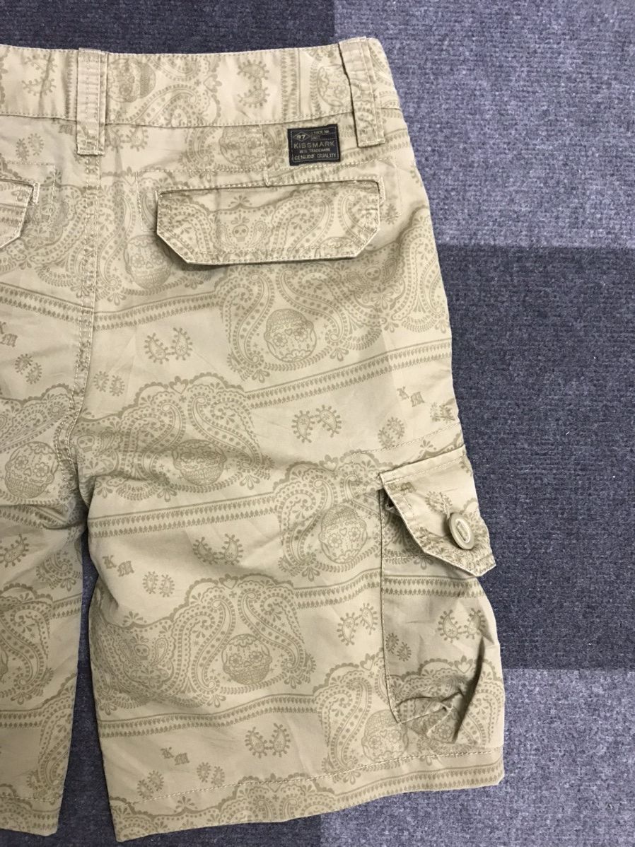 Japanese Brand kissmark Japan Paisley Short Cargo Pant Size US 31 - 6 Thumbnail