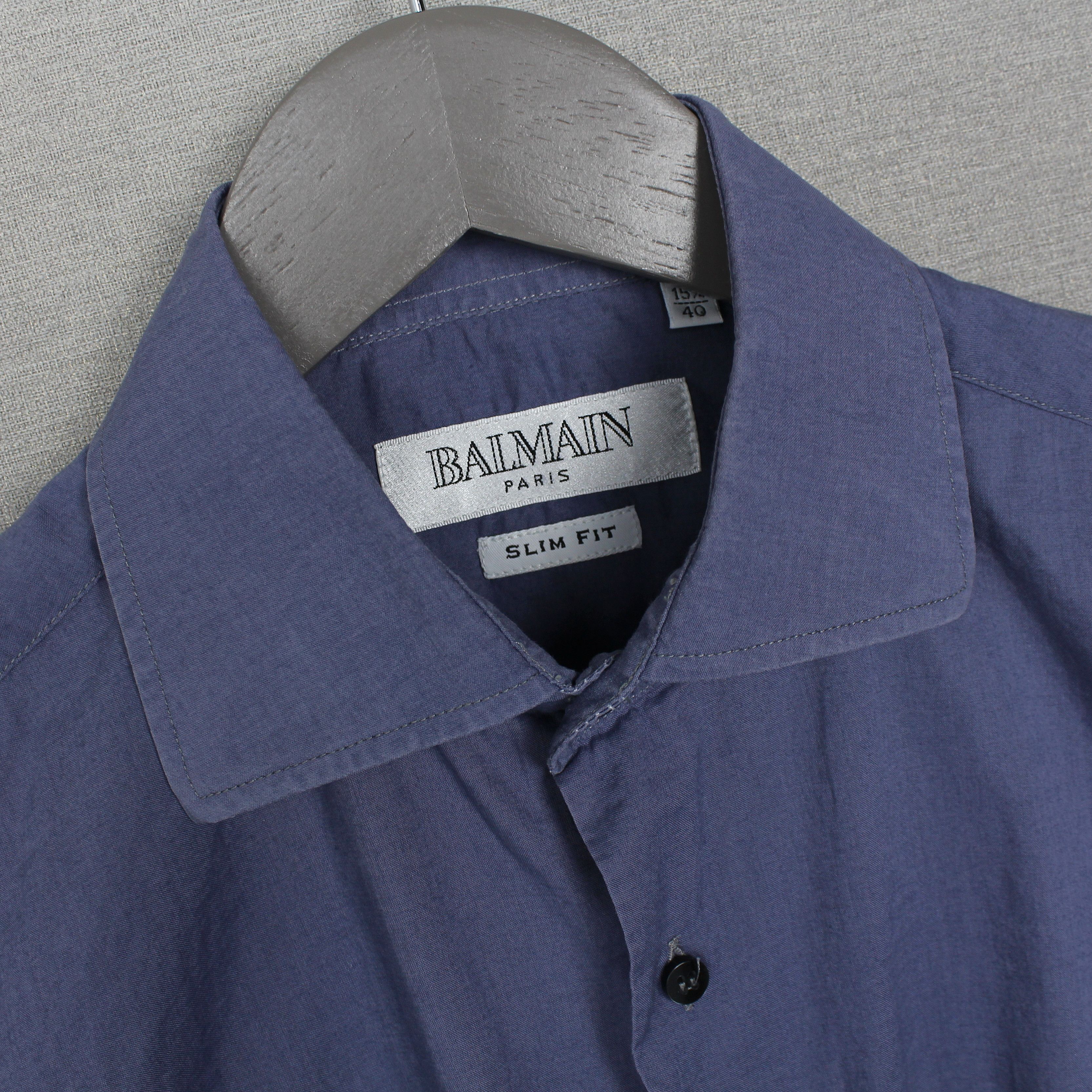 Balmain Balmain Longsleeve Shirt Slim Size 15 3/4 / 40 M Size US M / EU 48-50 / 2 - 8 Thumbnail