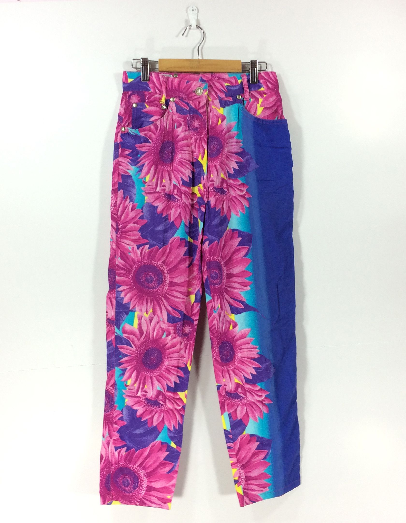 Versace × Vintage Vtg Versace Sport Pants Jeans High Fashion Hip Hop 90s Girl Size US 27 - 1 Thumbnail