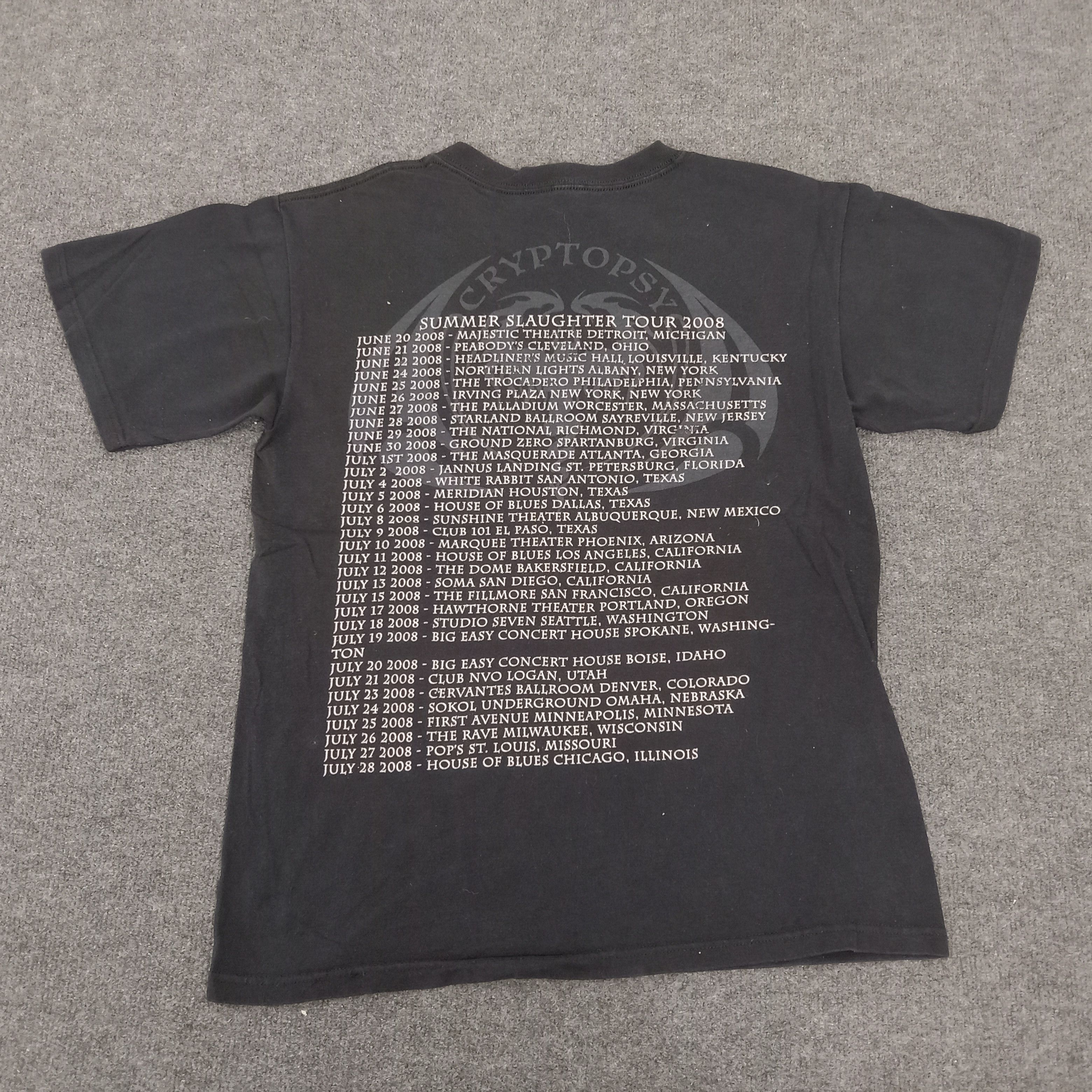 Band Tees × Vintage Cryptopsy American Rock Band Tour Y2K Tshirt Size US M / EU 48-50 / 2 - 4 Thumbnail