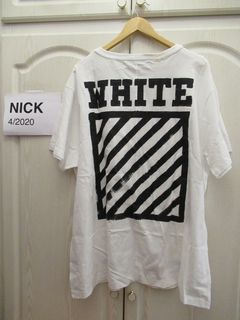 Off White Brushed Diagonals Tee | Grailed