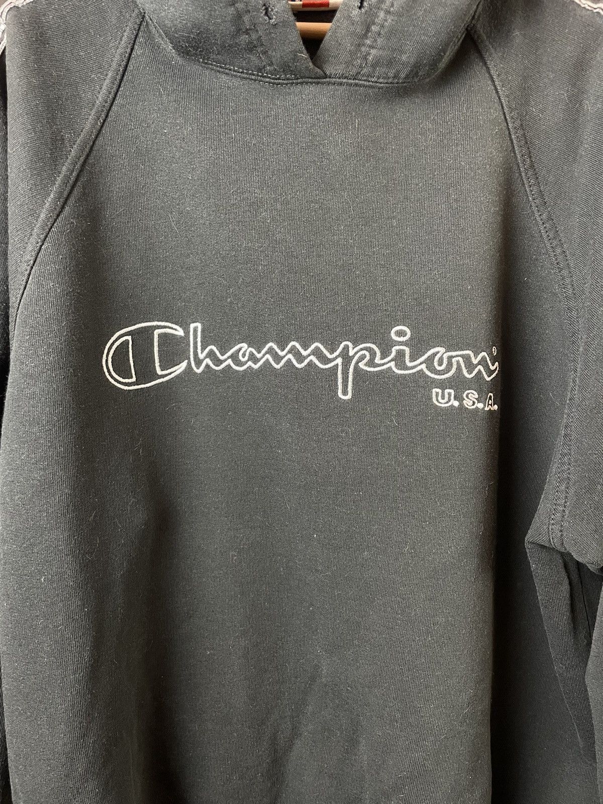 Champion × Vintage Vintage Striped Champion Hoodie big logo y2k Size US XL / EU 56 / 4 - 3 Thumbnail