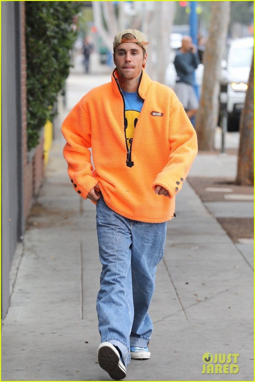 Ader Error Half Zip Orange Fleece Light Jackets