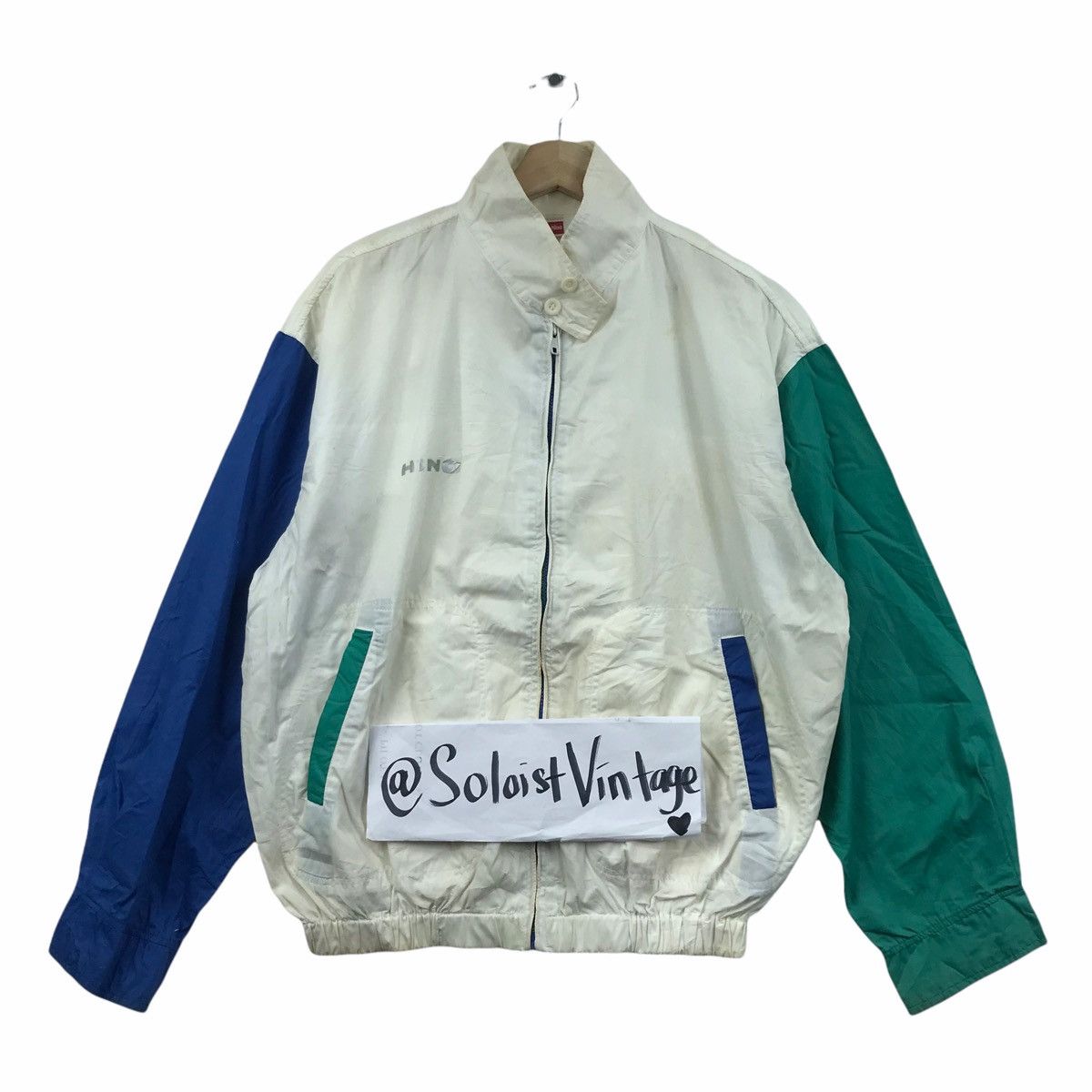 Vintage HINO SUPER DOLPHIN Profia Racing Bomber Windbreaker Jacket Size US XL / EU 56 / 4 - 1 Thumbnail