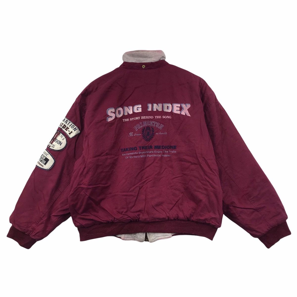 Vintage HILL CROP PRINCETONE Song Index Reversible Bomber Jacket Size US M / EU 48-50 / 2 - 1 Thumbnail