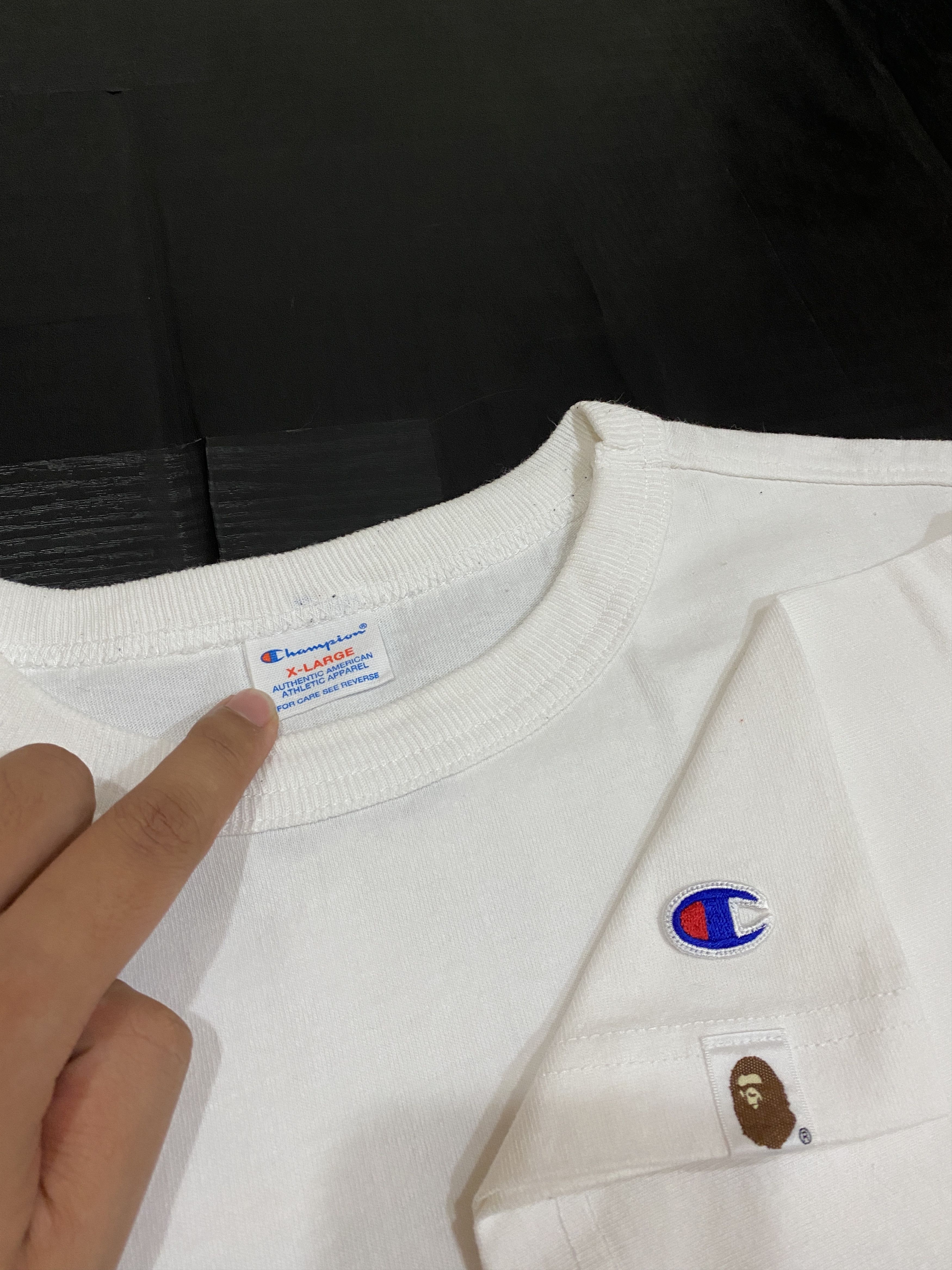 Bape × Champion SS17 ASNKA Tee Size US XL / EU 56 / 4 - 6 Thumbnail