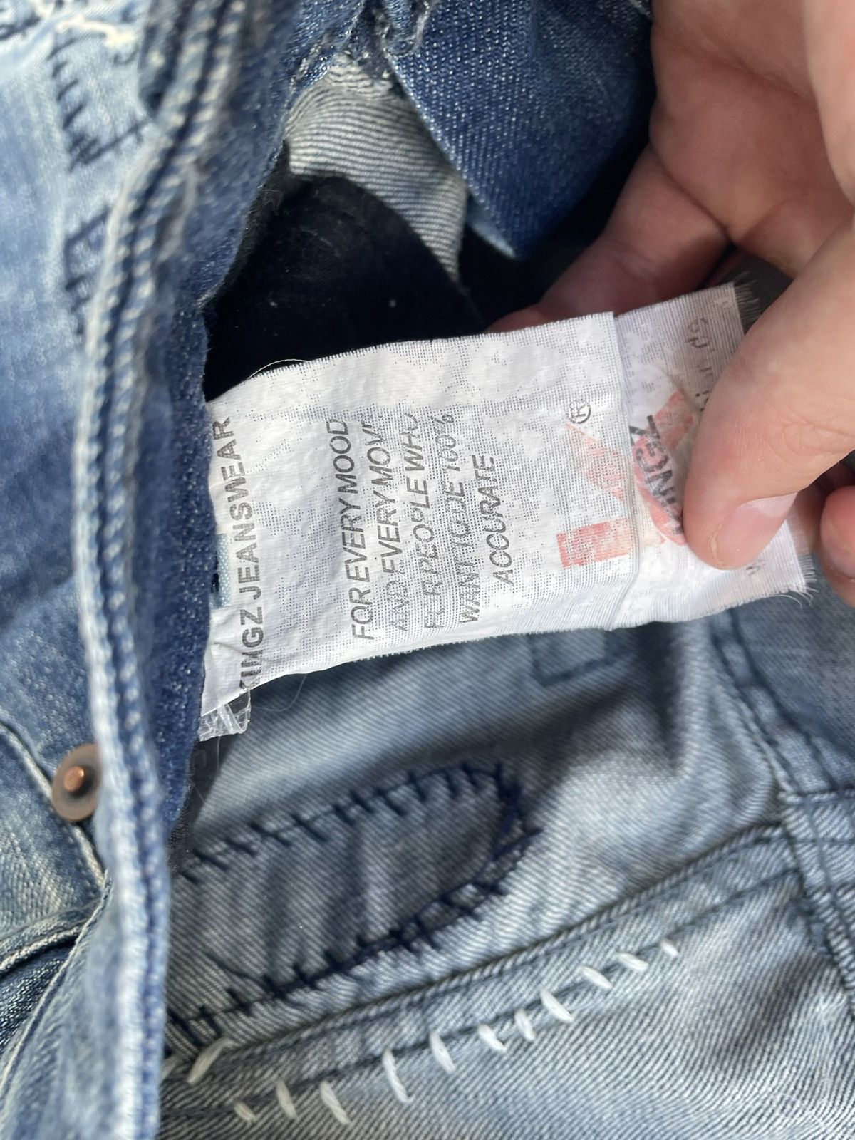 Japanese Brand Vintage Japanese Jeans Patchwork Distressed RARE Size US 30 / EU 46 - 8 Thumbnail