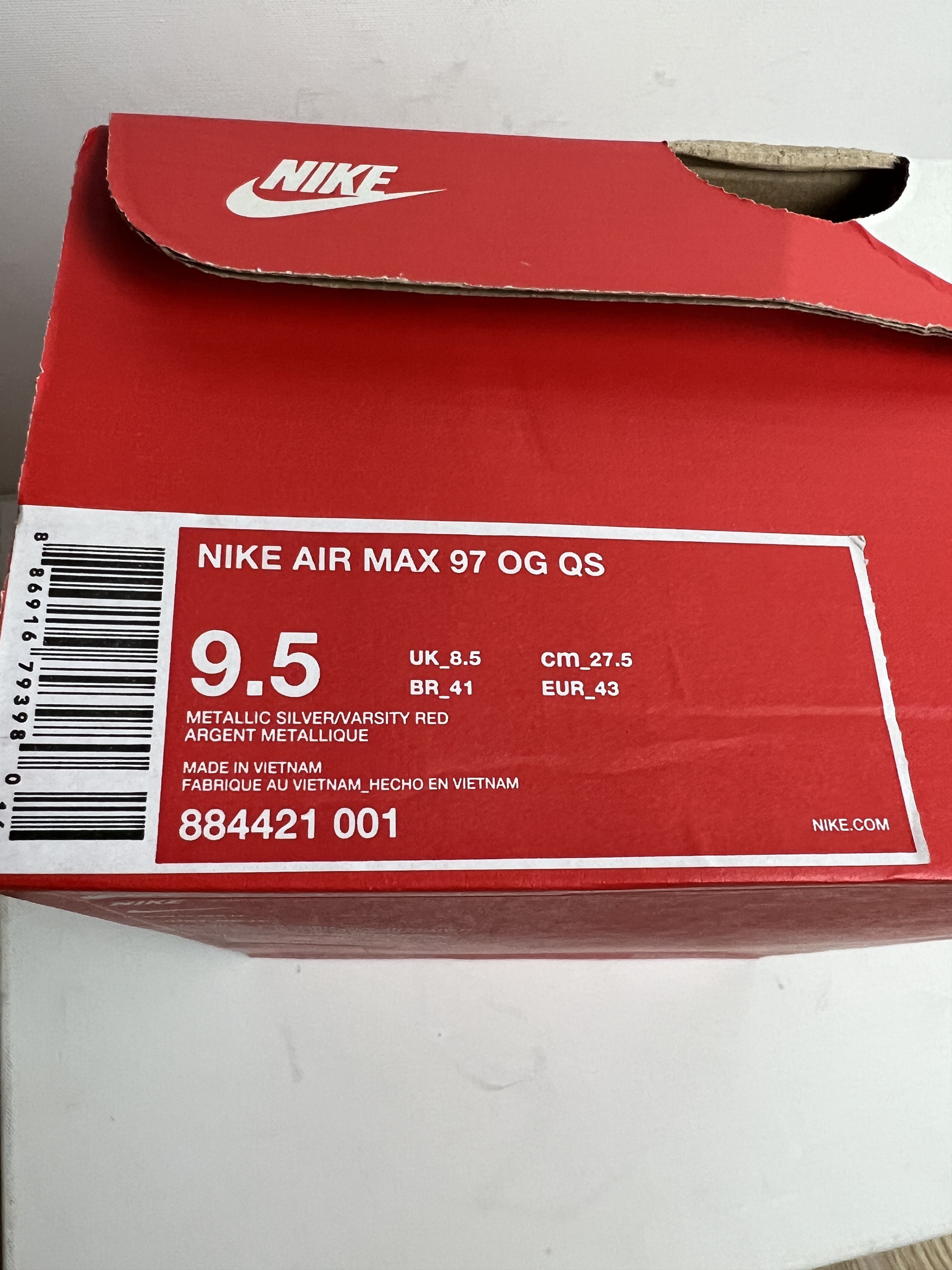 Nike Air Max 97 ‘Silver Bullet’ 2017 Sneakers Size US 9.5 / EU 42-43 - 8 Thumbnail